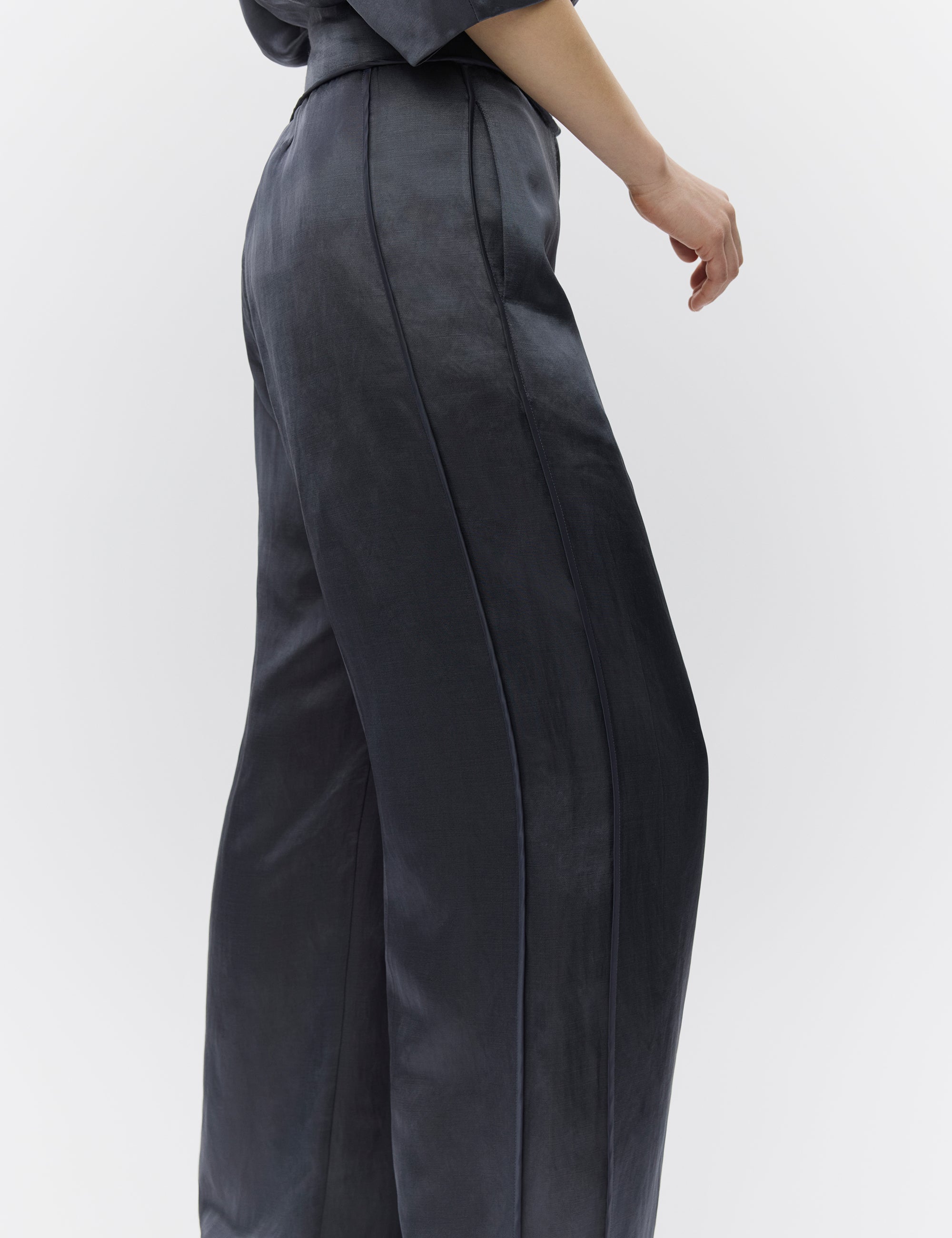 DAY Birger ét Mikkelsen Elms - High shine blend Pants 194104 EBONY