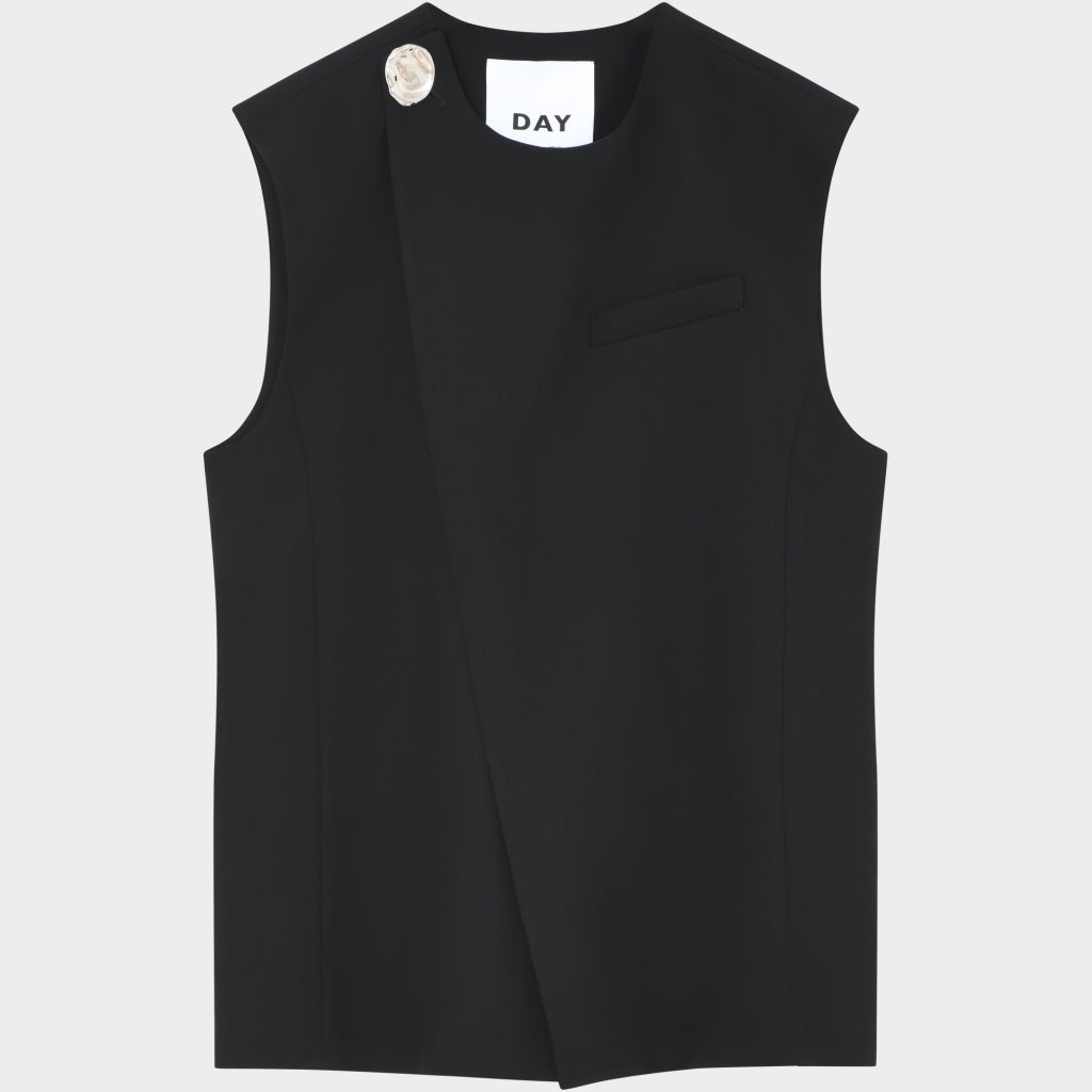 DAY Birger ét Mikkelsen Enid - Classic Gabardine Waistcoat 190303 Jet Black