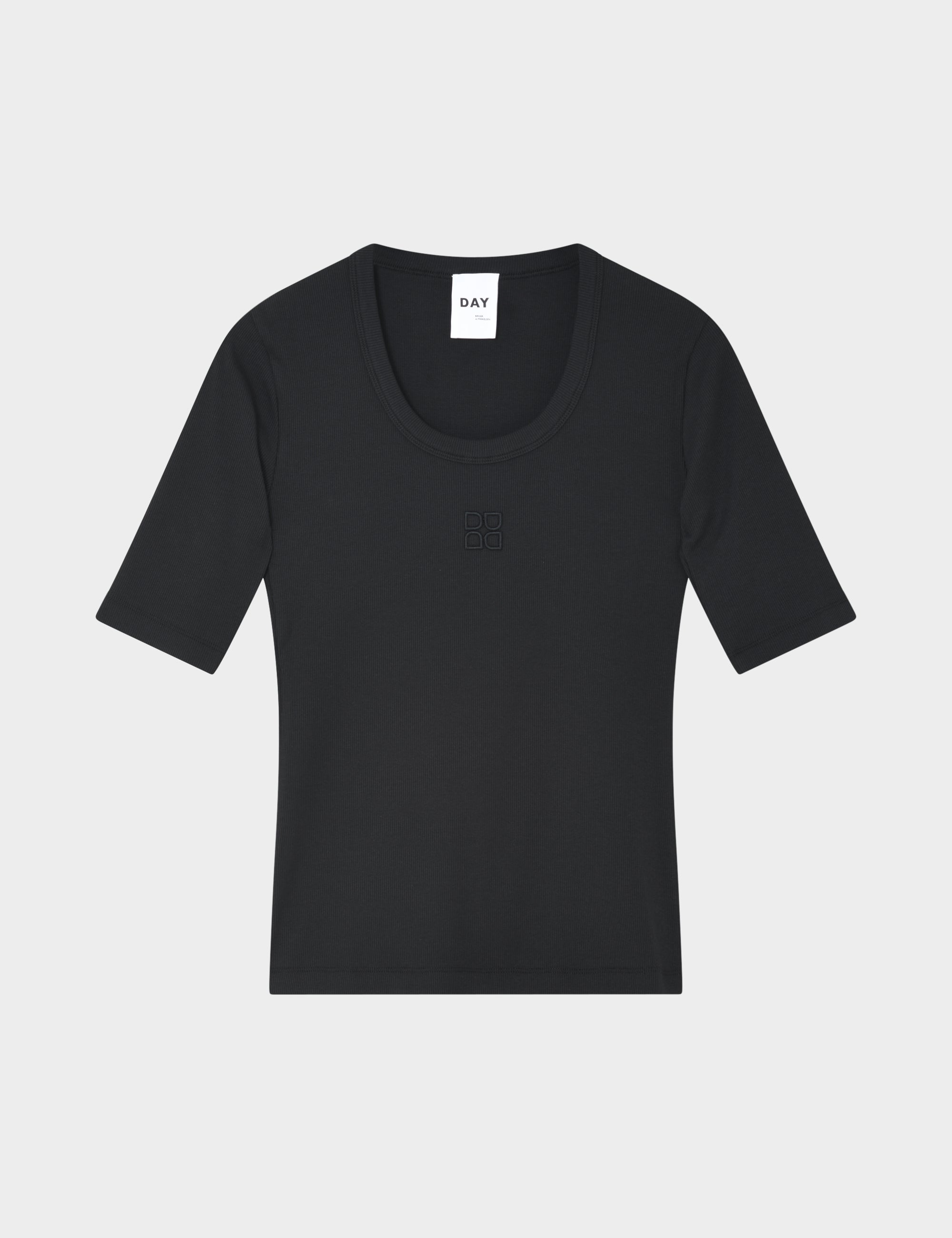 DAY Birger ét Mikkelsen Fine - Classic Rib Tops & T-Shirts 190303 Black