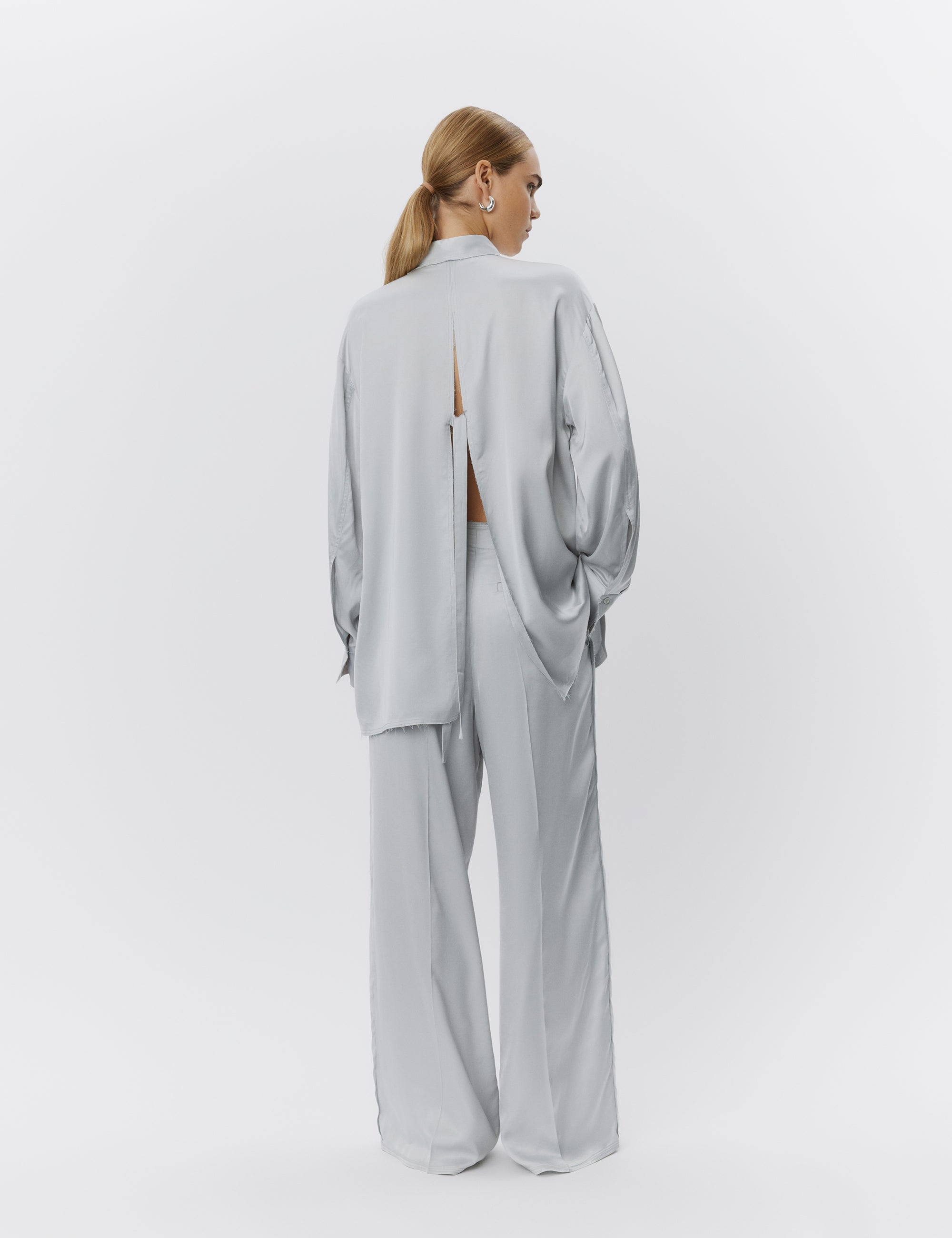 DAY Birger ét Mikkelsen Fisher - Fluid Viscose Pants 144206 PEARL BLUE