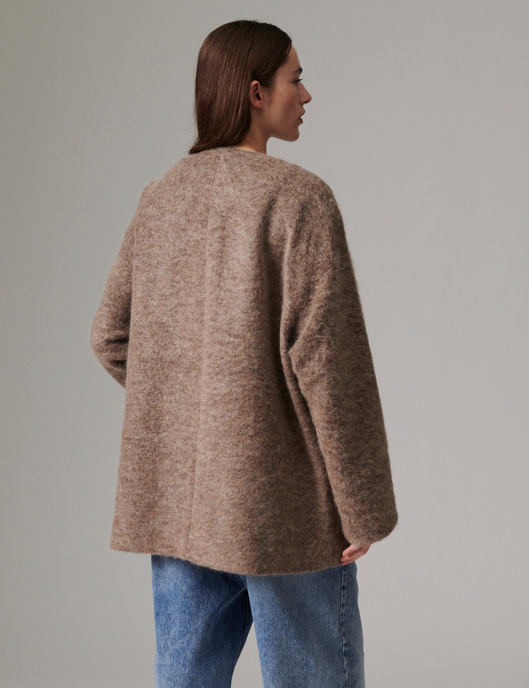 DAY Birger ét Mikkelsen Flussy - Mohair Wool - Jacket Jacket 500086 DARK BROWN