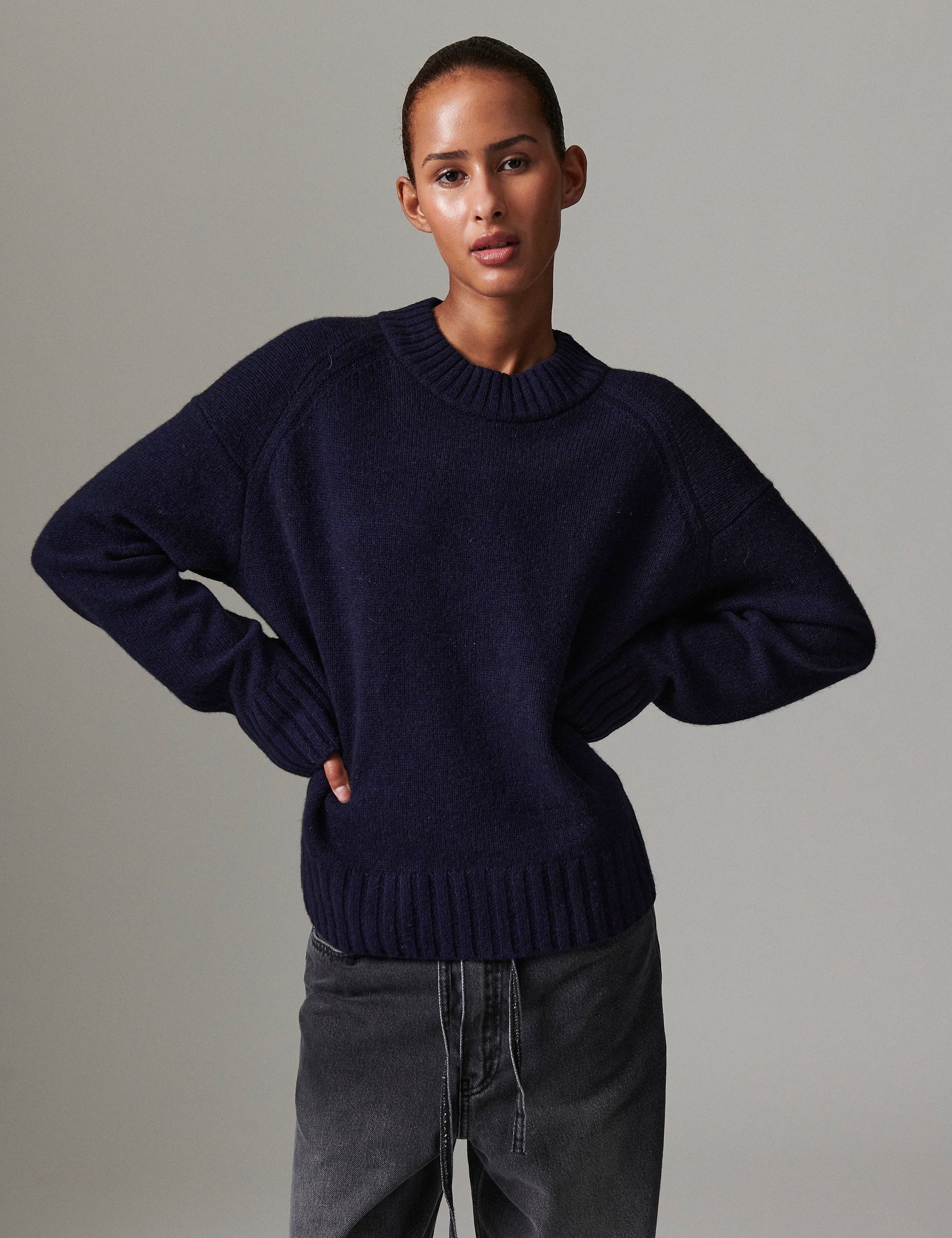 DAY Birger ét Mikkelsen Glen - Soft Lamb Pullover 194020 DARK SAPPHIRE.