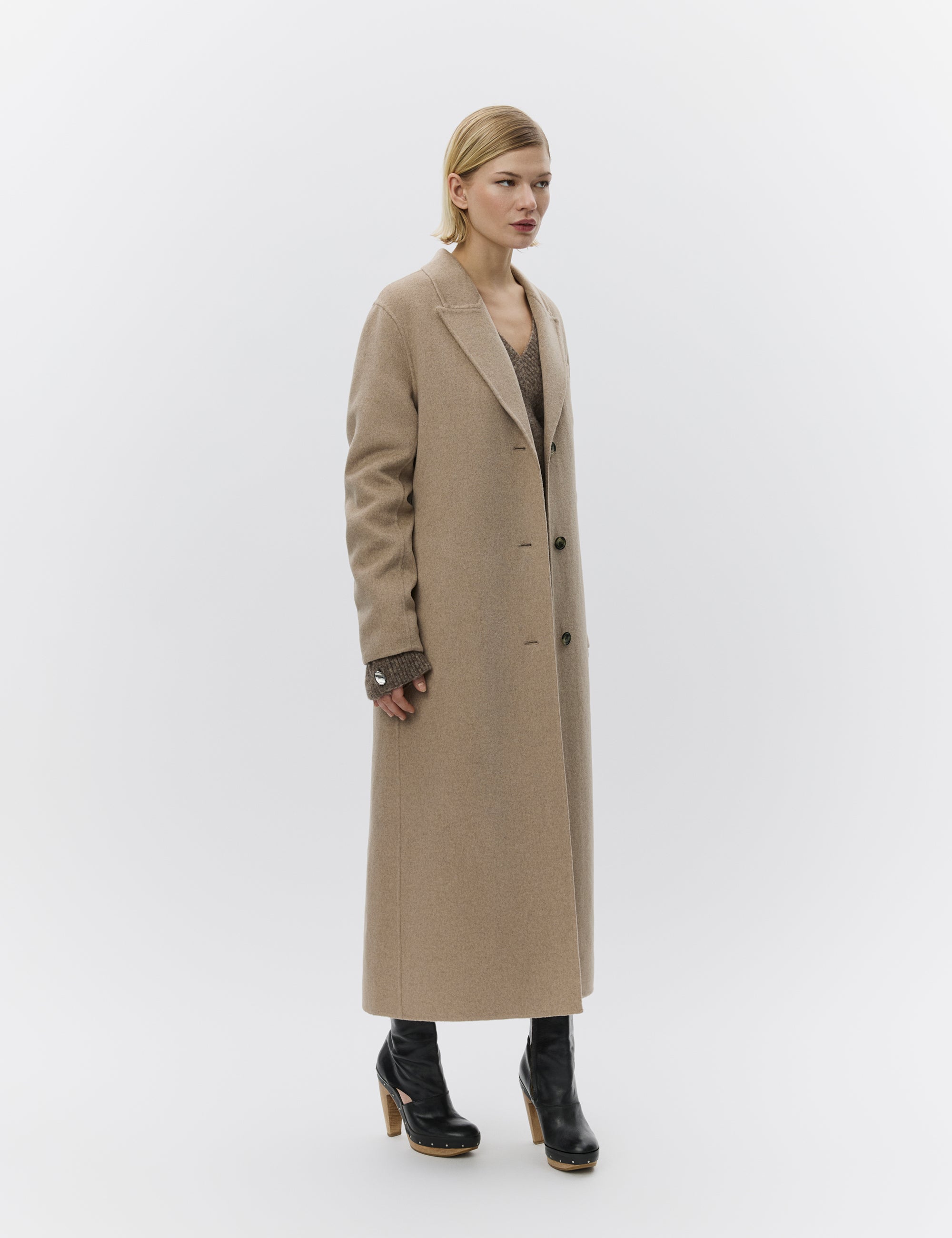 DAY Birger ét Mikkelsen Gloria - Double Faced Wool Coat 500001 BEIGE MELANGE