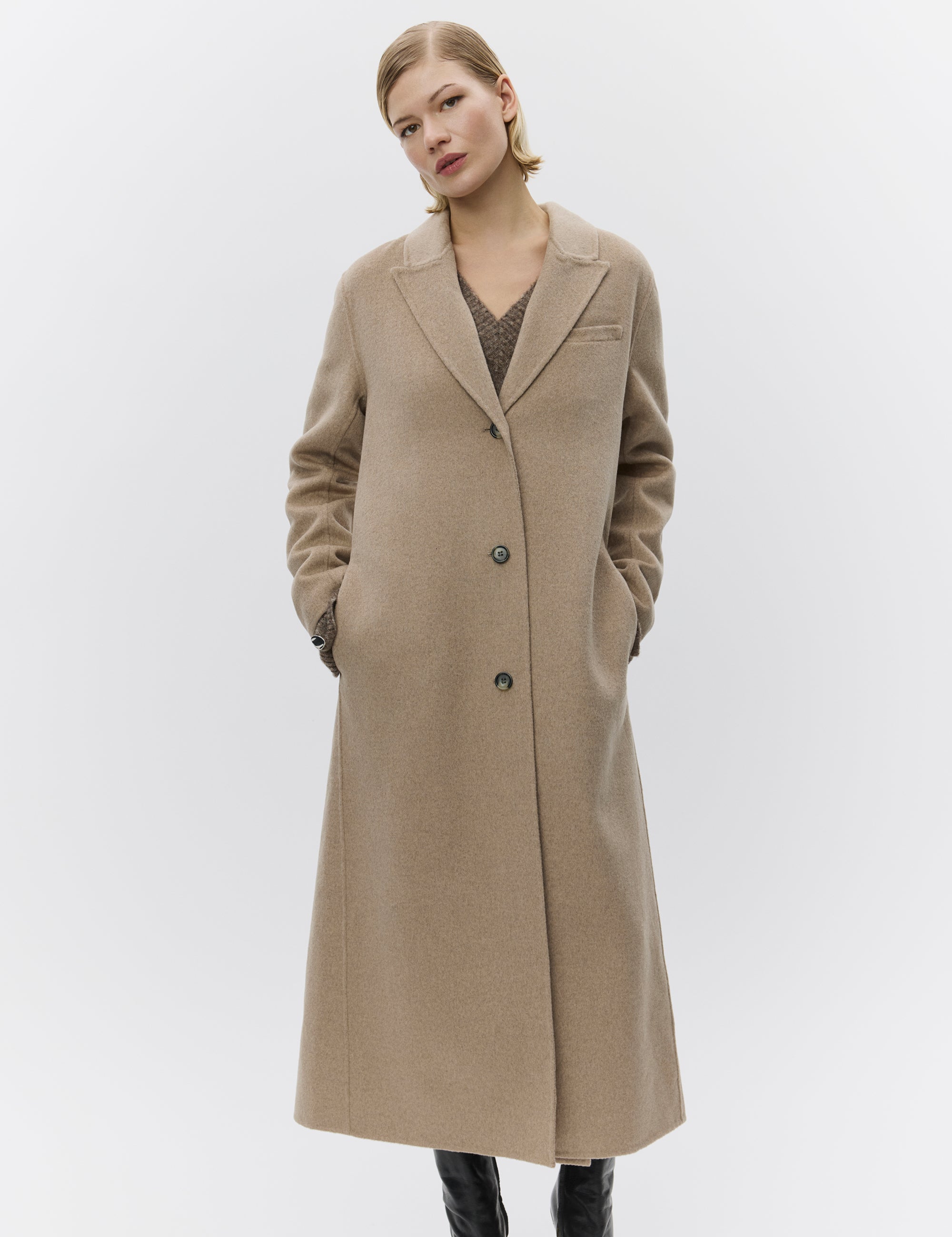 DAY Birger ét Mikkelsen Gloria - Double Faced Wool Coat 500001 BEIGE MELANGE