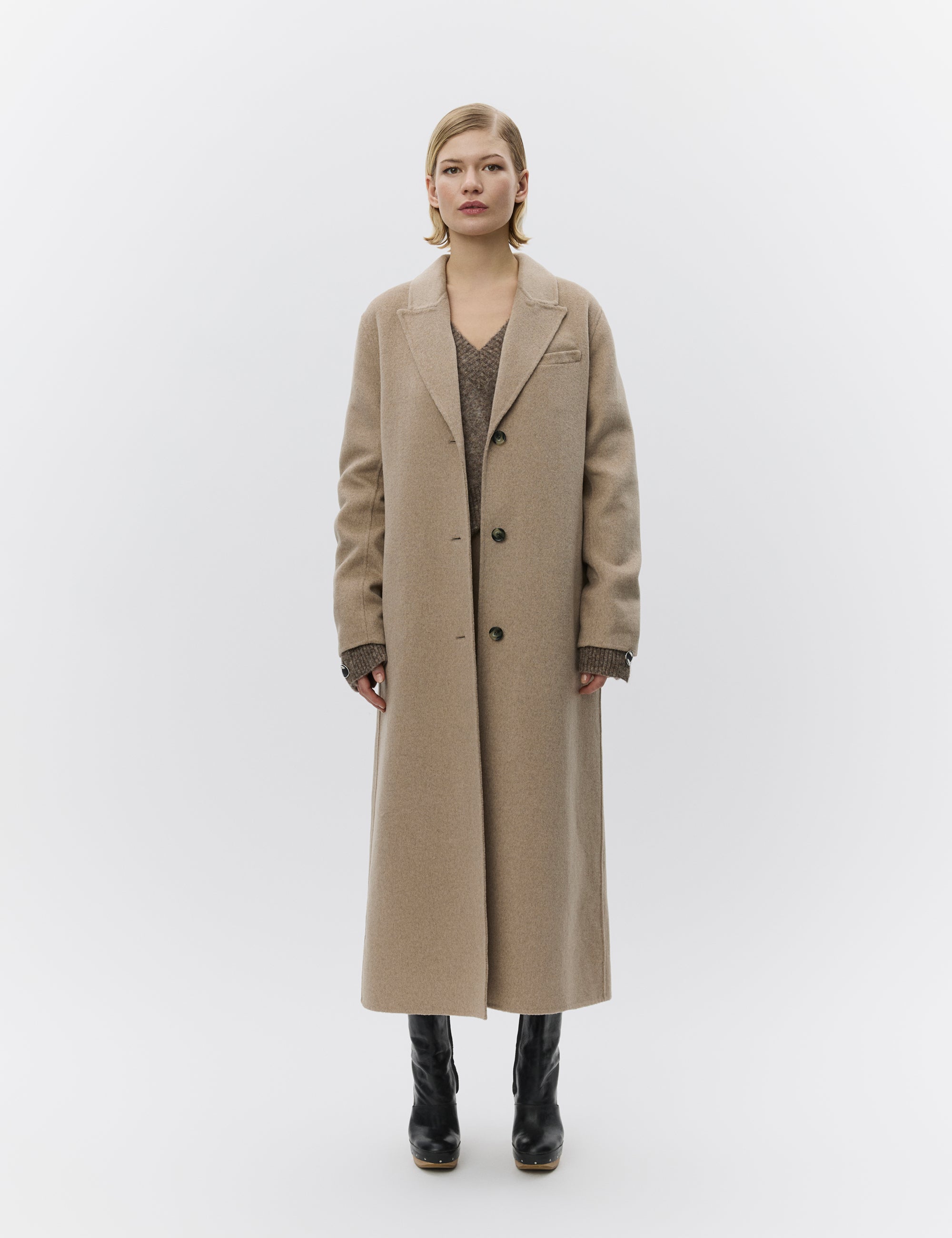 DAY Birger ét Mikkelsen Gloria - Double Faced Wool Coat 500001 BEIGE MELANGE