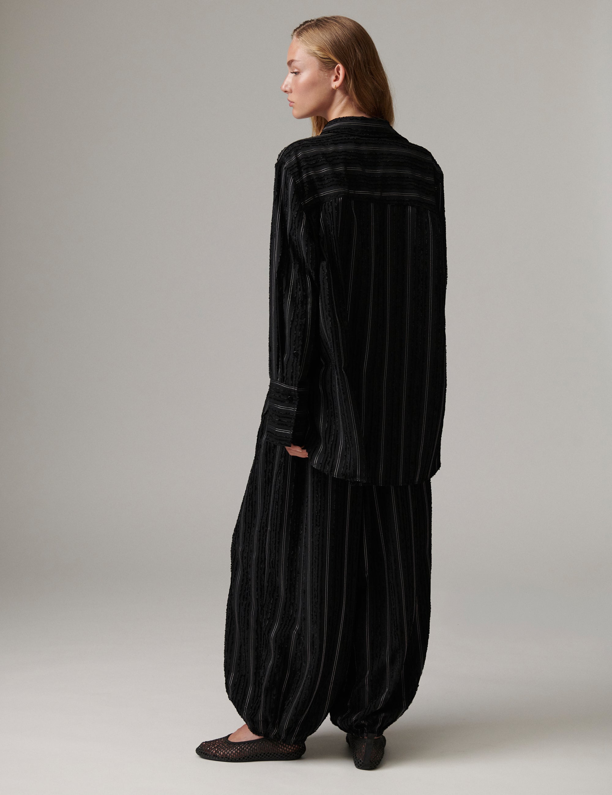 DAY Birger ét Mikkelsen Harsha - Raw Stripes - Pants Shirt 12000 Black