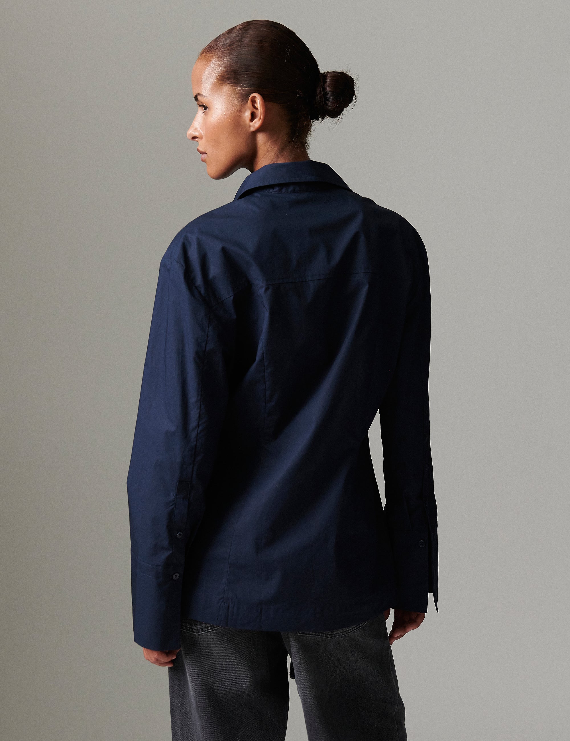 DAY Birger ét Mikkelsen Hooper - Solid cotton Shirts & Blouses 194020 DARK SAPPHIRE.