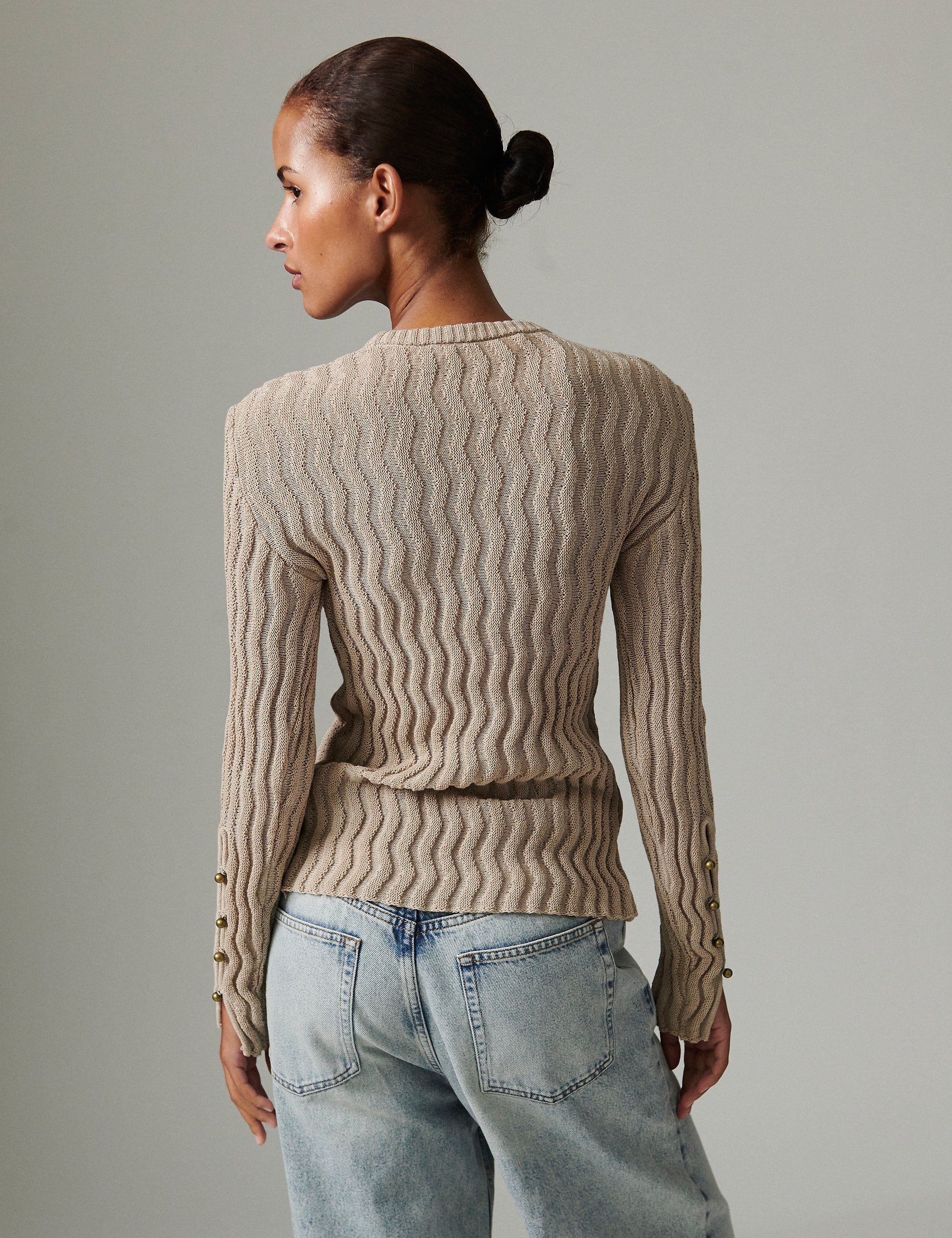 DAY Birger ét Mikkelsen Joelle - Summer Linen Cardigan 161407 COBBLESTONE