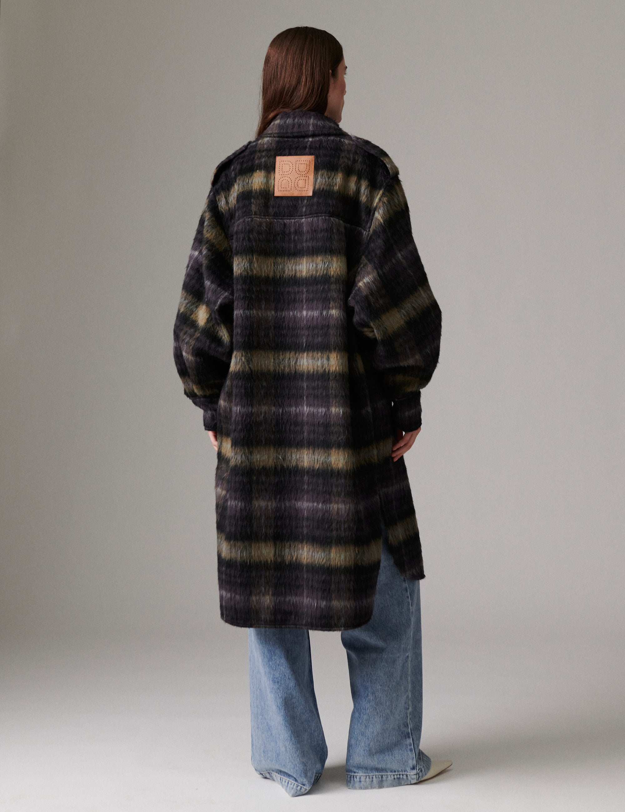 DAY Birger ét Mikkelsen Josiah - Fluffy Flannel - Coat Coat 500006 Medium Grey Melange