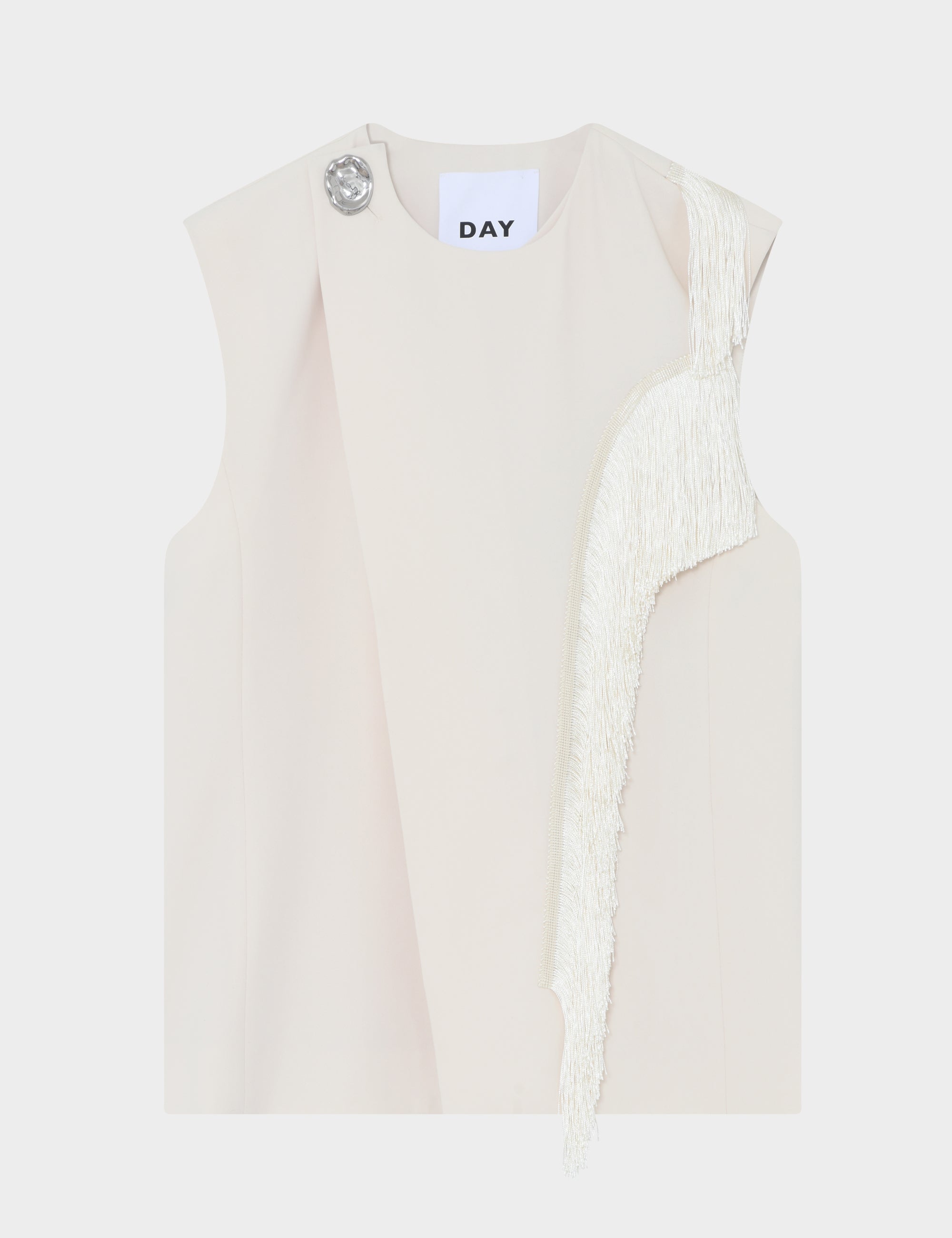 DAY Birger ét Mikkelsen Levy - Classic Gabardine Waistcoat 01002 Ivory Shade