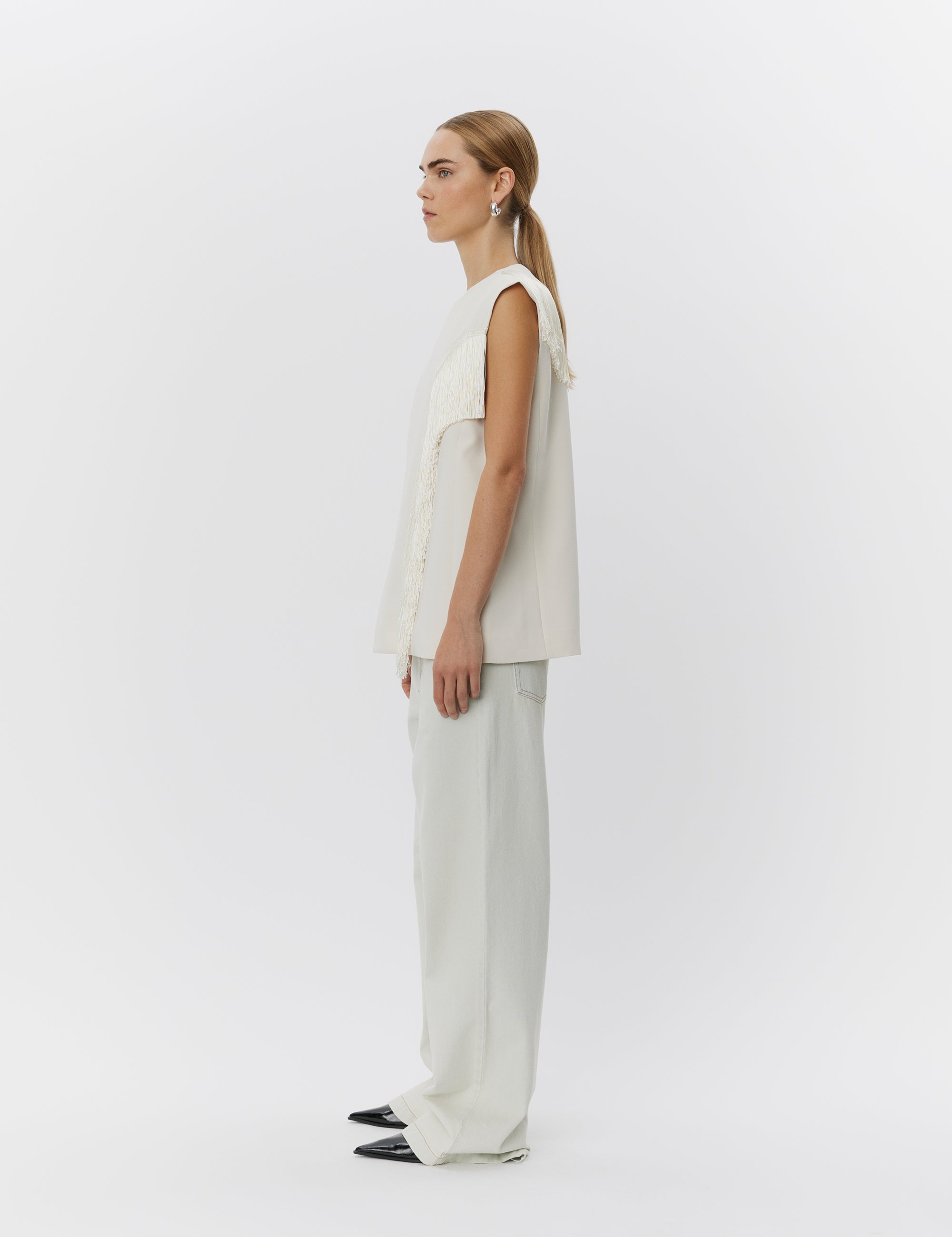 DAY Birger ét Mikkelsen Levy - Classic Gabardine Waistcoat 01002 Ivory Shade