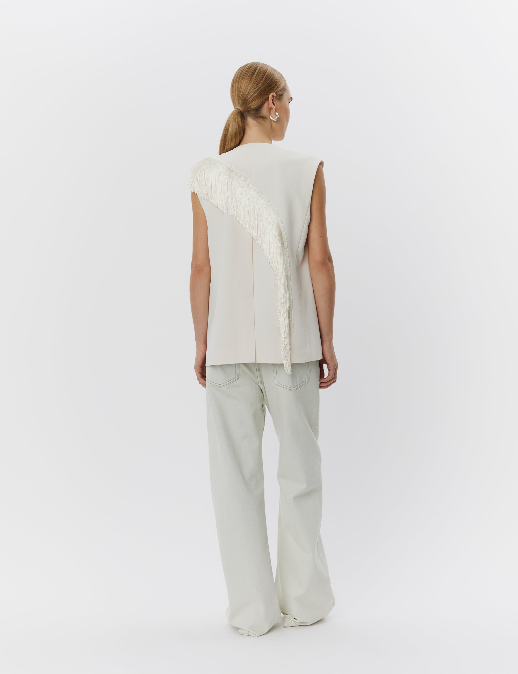 DAY Birger ét Mikkelsen Levy - Classic Gabardine Waistcoat 01002 Ivory Shade