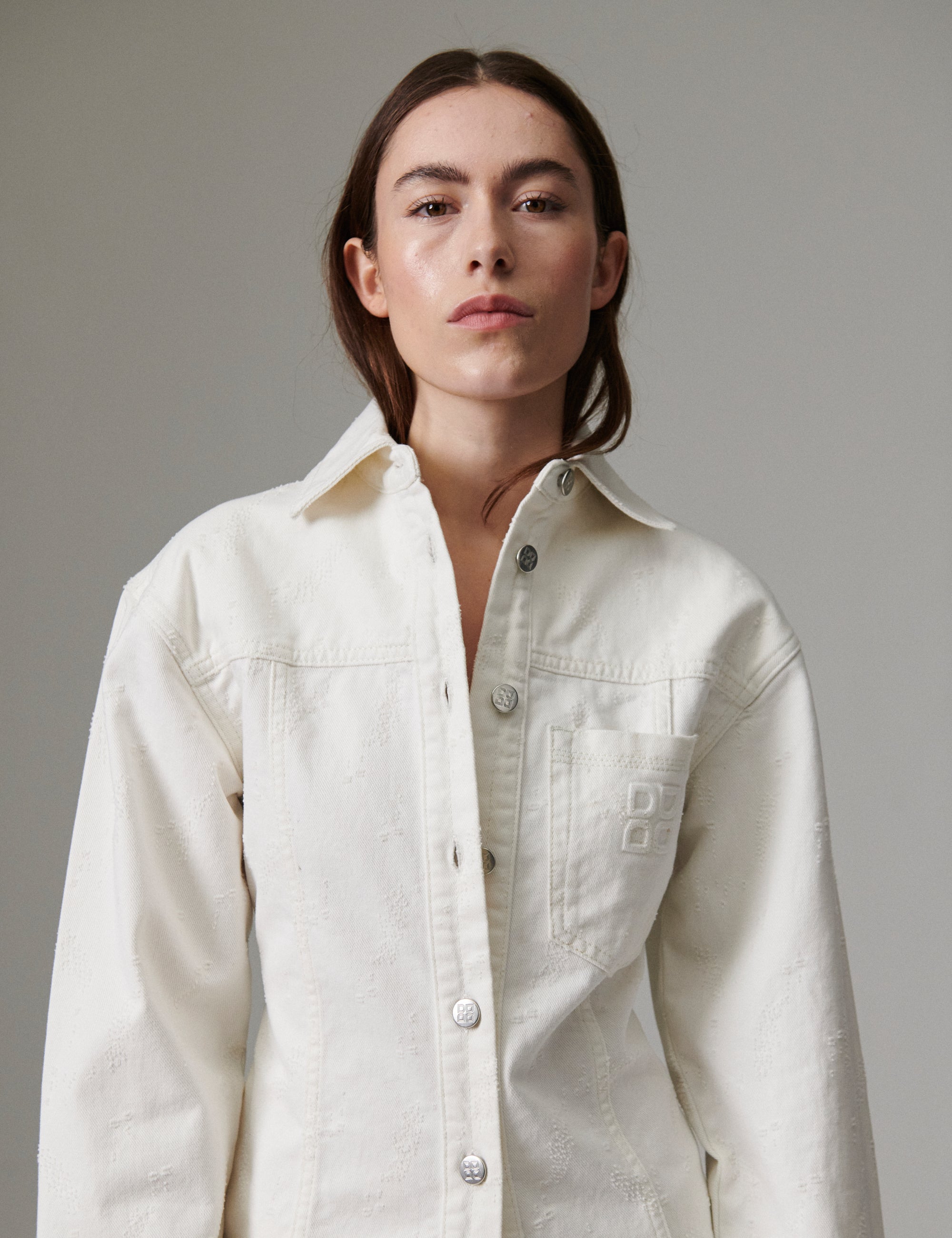 DAY Birger ét Mikkelsen Liesl - Distressed Canvas - Shirt Shirt 110605 Jet Stream
