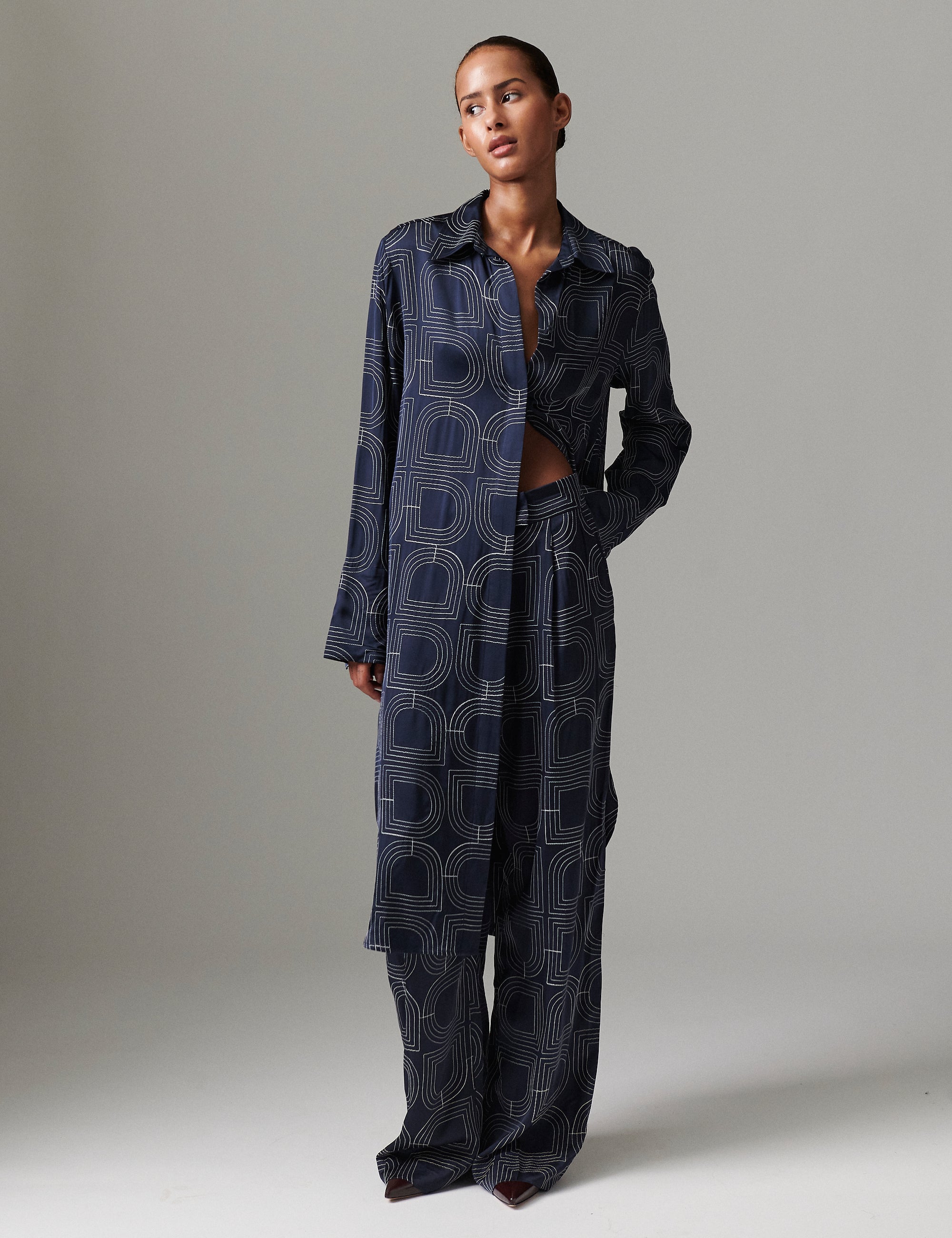 DAY Birger ét Mikkelsen Lissy - Fluid Viscose Stitch Dress 194020 DARK SAPPHIRE.