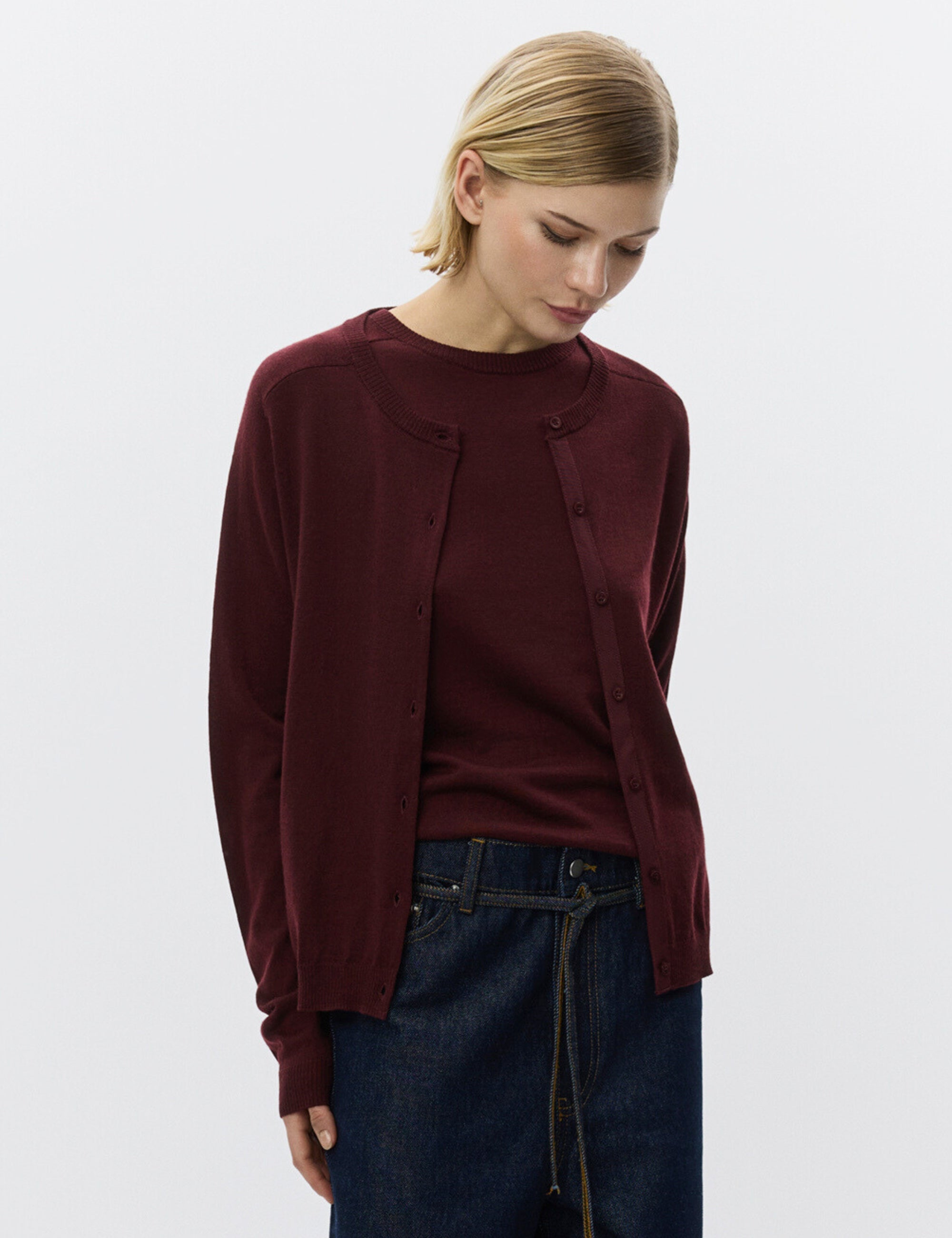 DAY Birger ét Mikkelsen Luna - Daily Elements Cardigan 191317 Bitter Chocolate