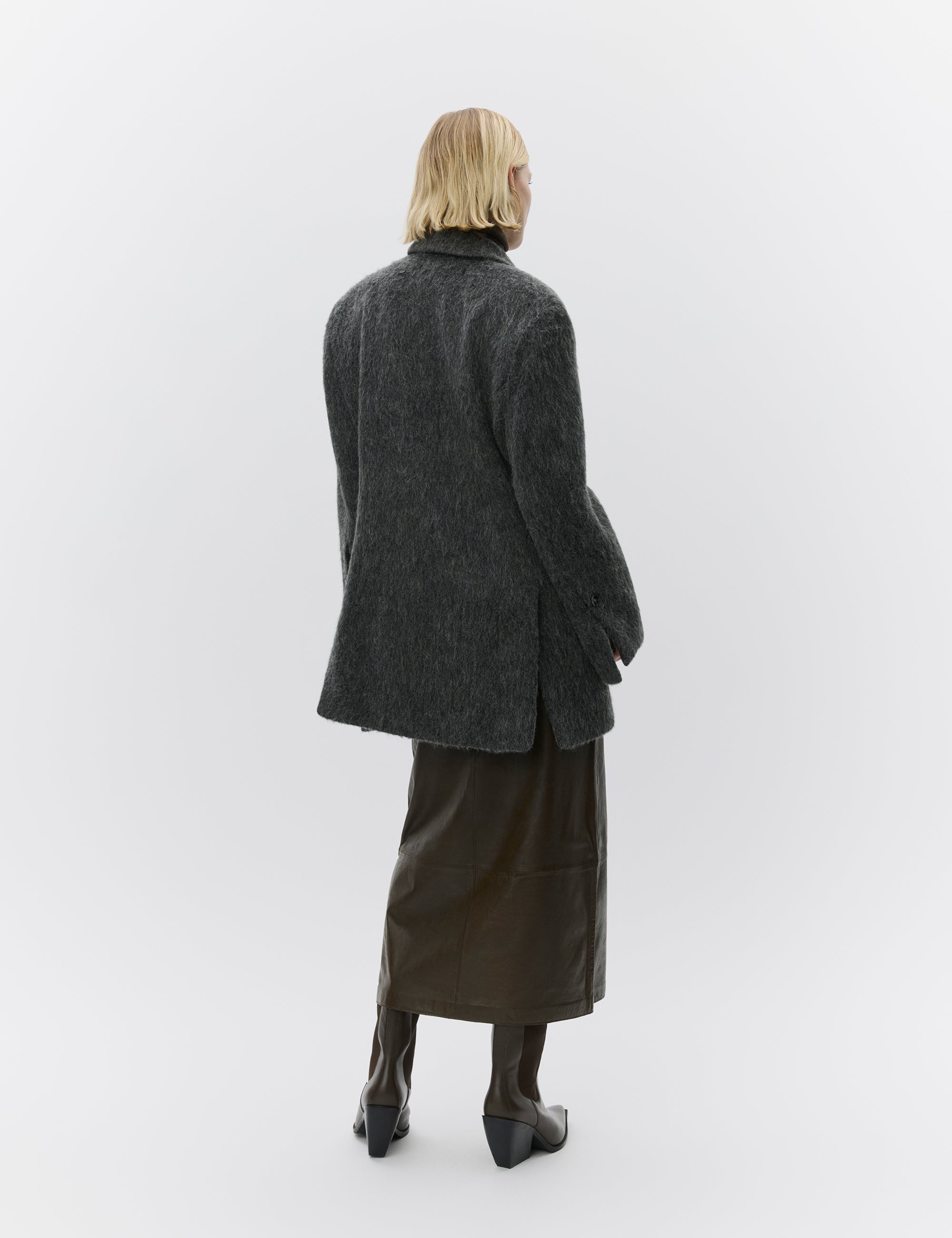 DAY Birger ét Mikkelsen Madrid - Hairy Wool Coats 500006 MEDIUM GREY MELANGE