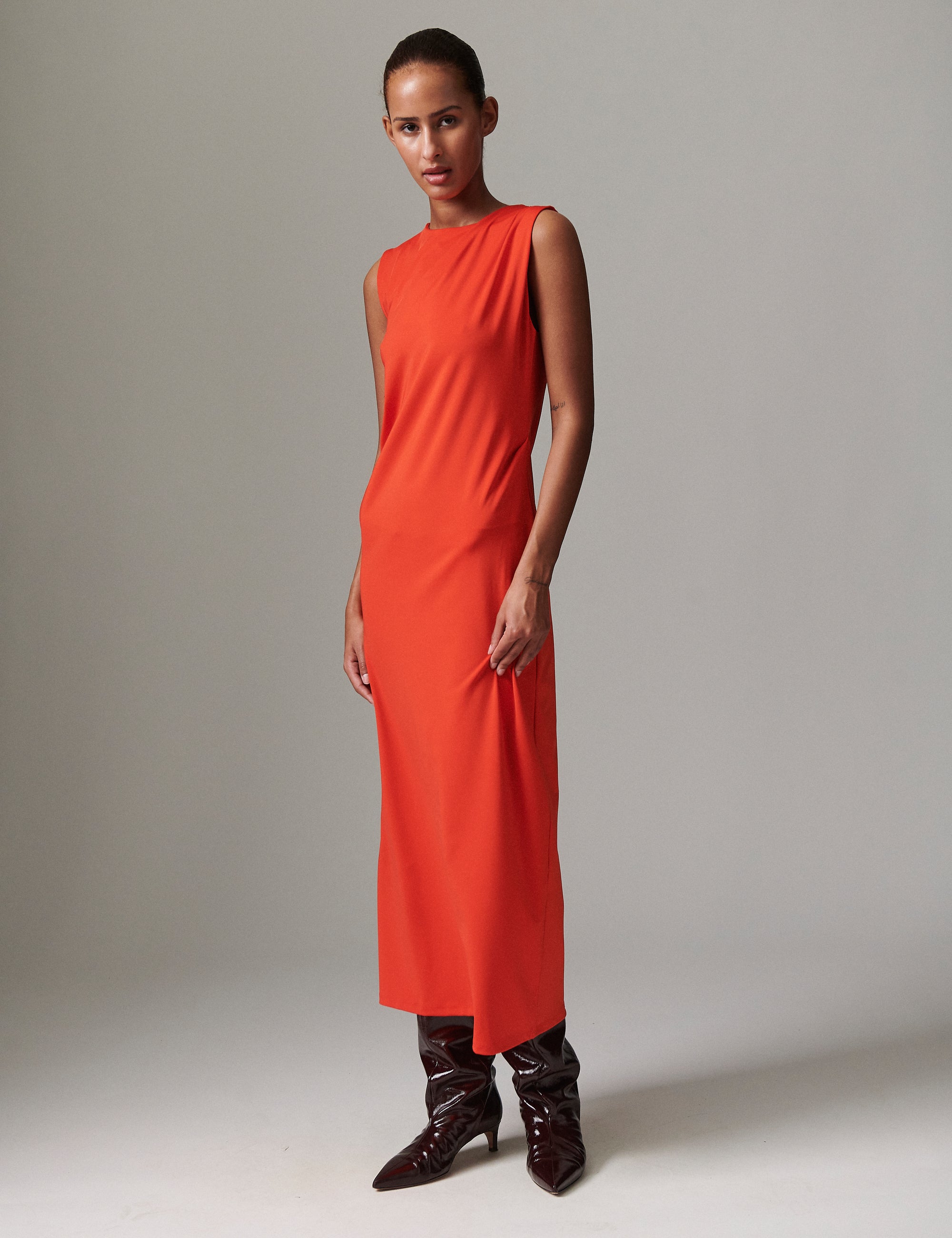 DAY Birger ét Mikkelsen Marina - Modern Interlock Dress 181664 FIERY RED.