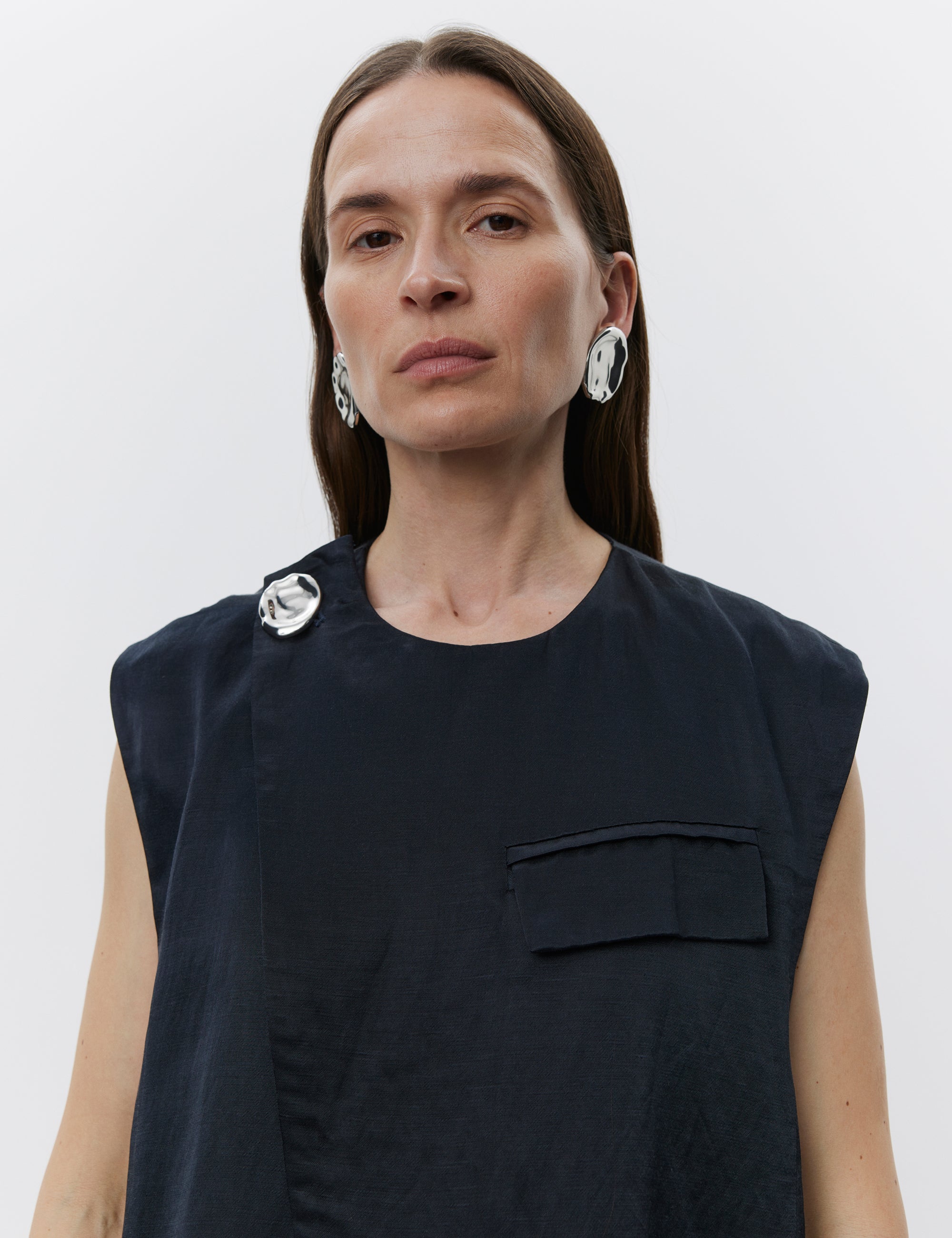 DAY Birger ét Mikkelsen Marlin - High Shine Blend Waistcoat 190303 BLACK