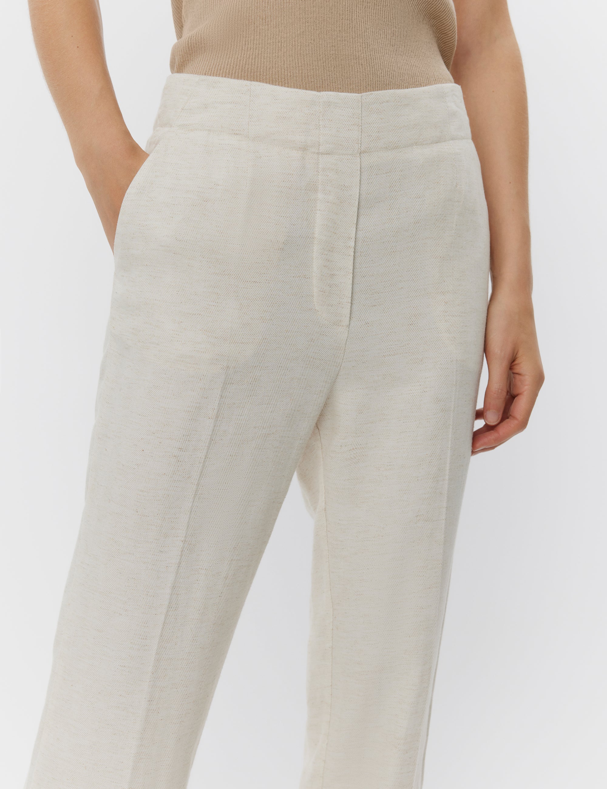 DAY Birger ét Mikkelsen Milo - Summer Tweed Pants 120110 PISTACHIO SHELL.