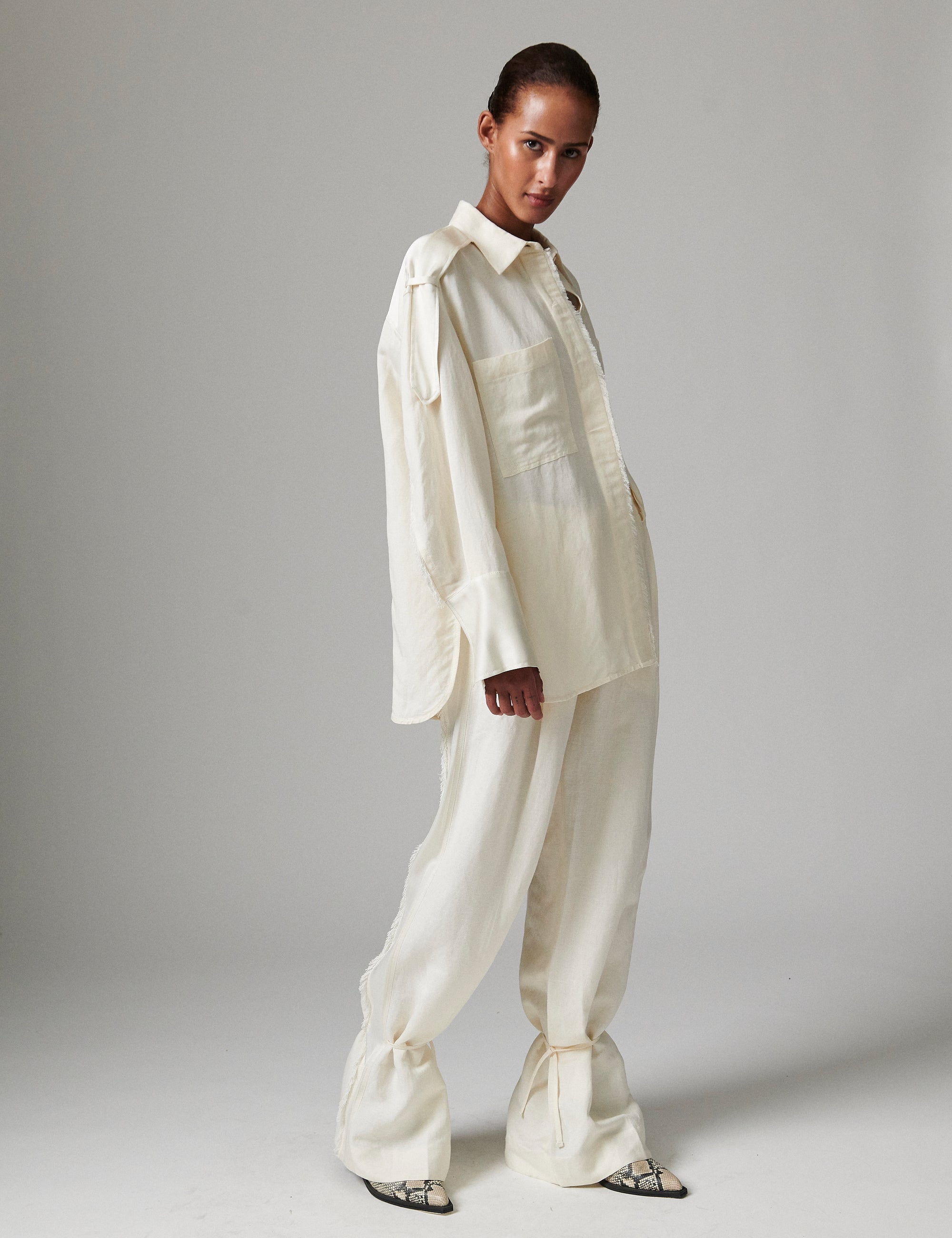 DAY Birger ét Mikkelsen Norma - Contrast Linen - Shirt Shirt 110605 Jet Stream