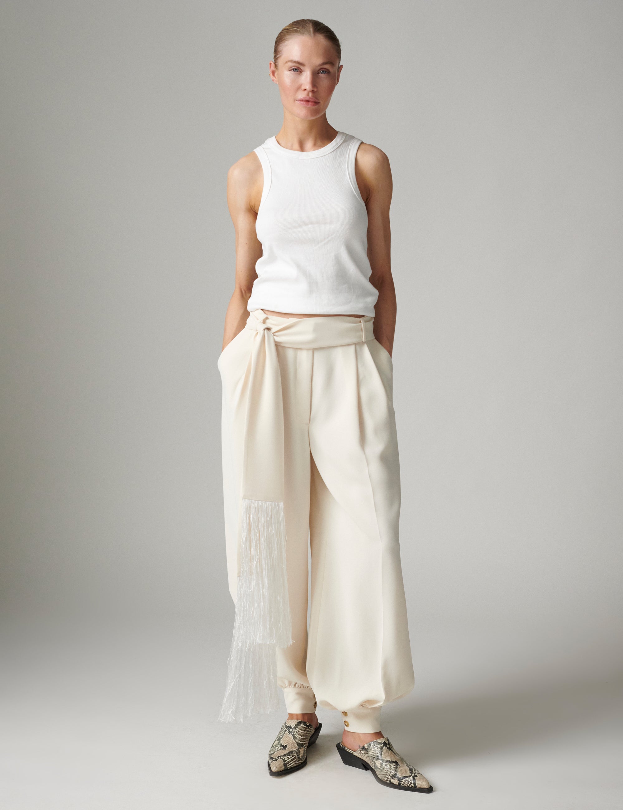 DAY Birger ét Mikkelsen Oda - Classic Gabardine - Pants Pants 01002 Ivory Shade