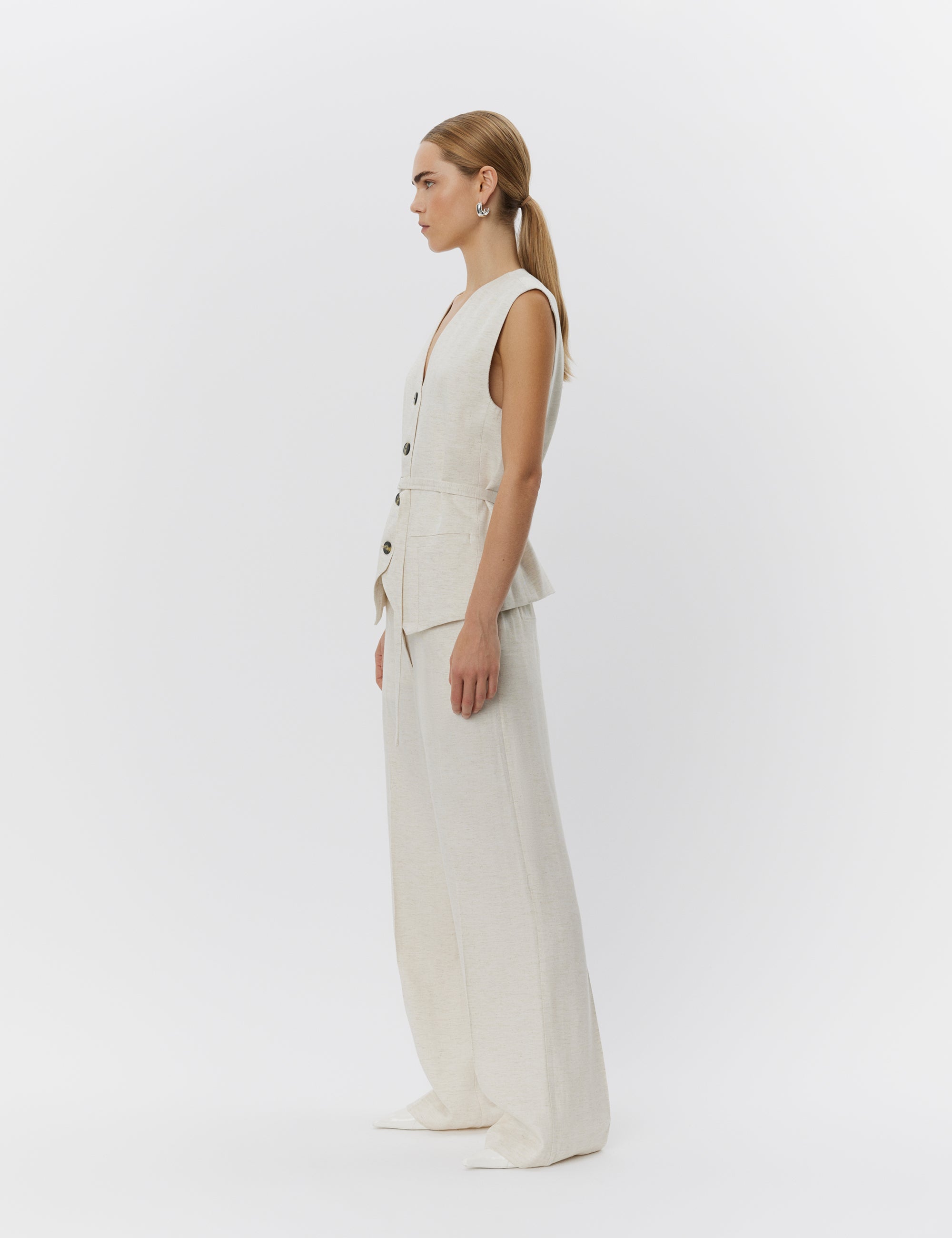DAY Birger ét Mikkelsen Palmer - Summer Tweed Waistcoat 120110 PISTACHIO SHELL.