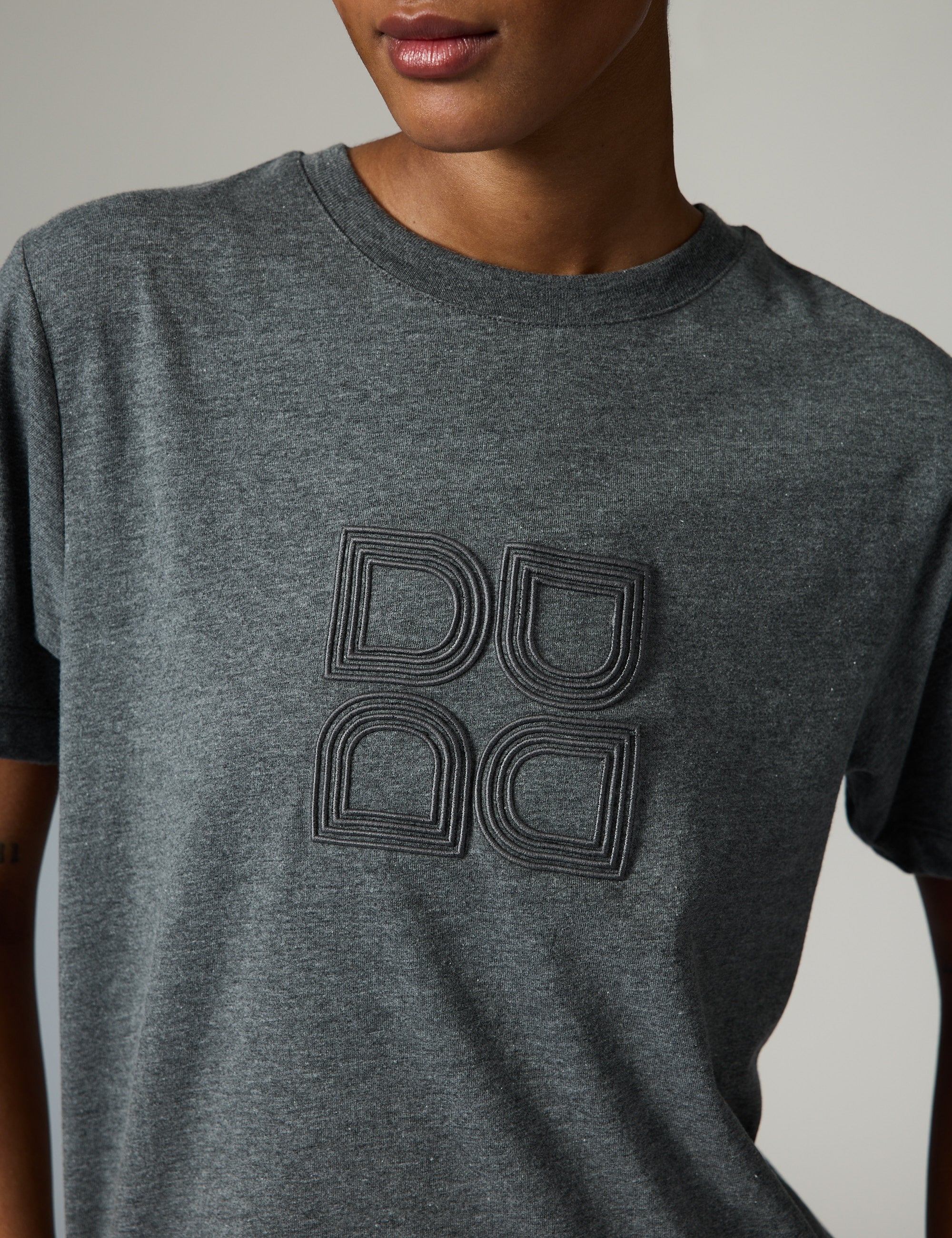 DAY Birger ét Mikkelsen Parry Logo- Heavy Jersey Tops & T-Shirts 500006 Medium Grey Melange