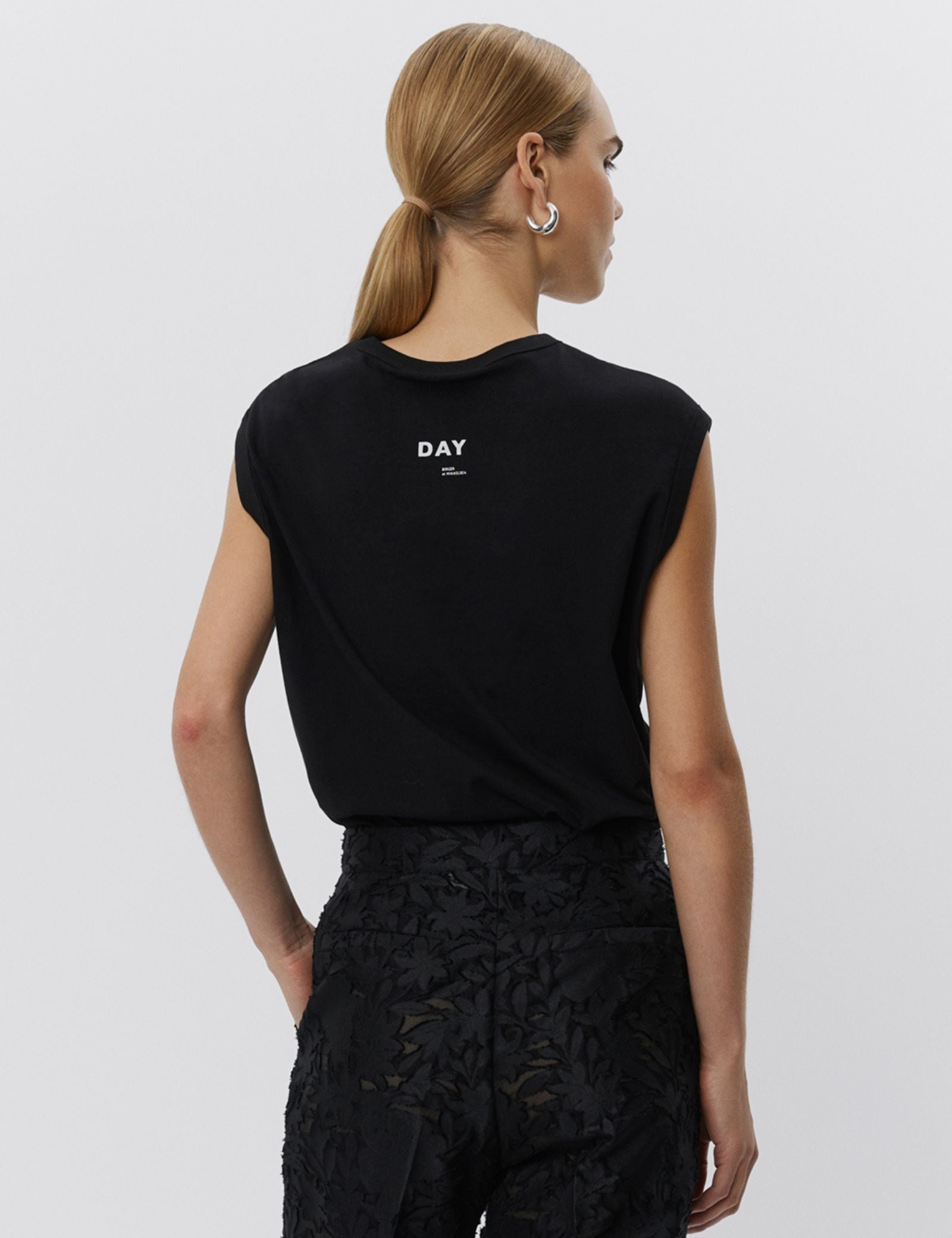 DAY Birger ét Mikkelsen Pedro - Heavy Jersey Tops & T-Shirts 190303 BLACK