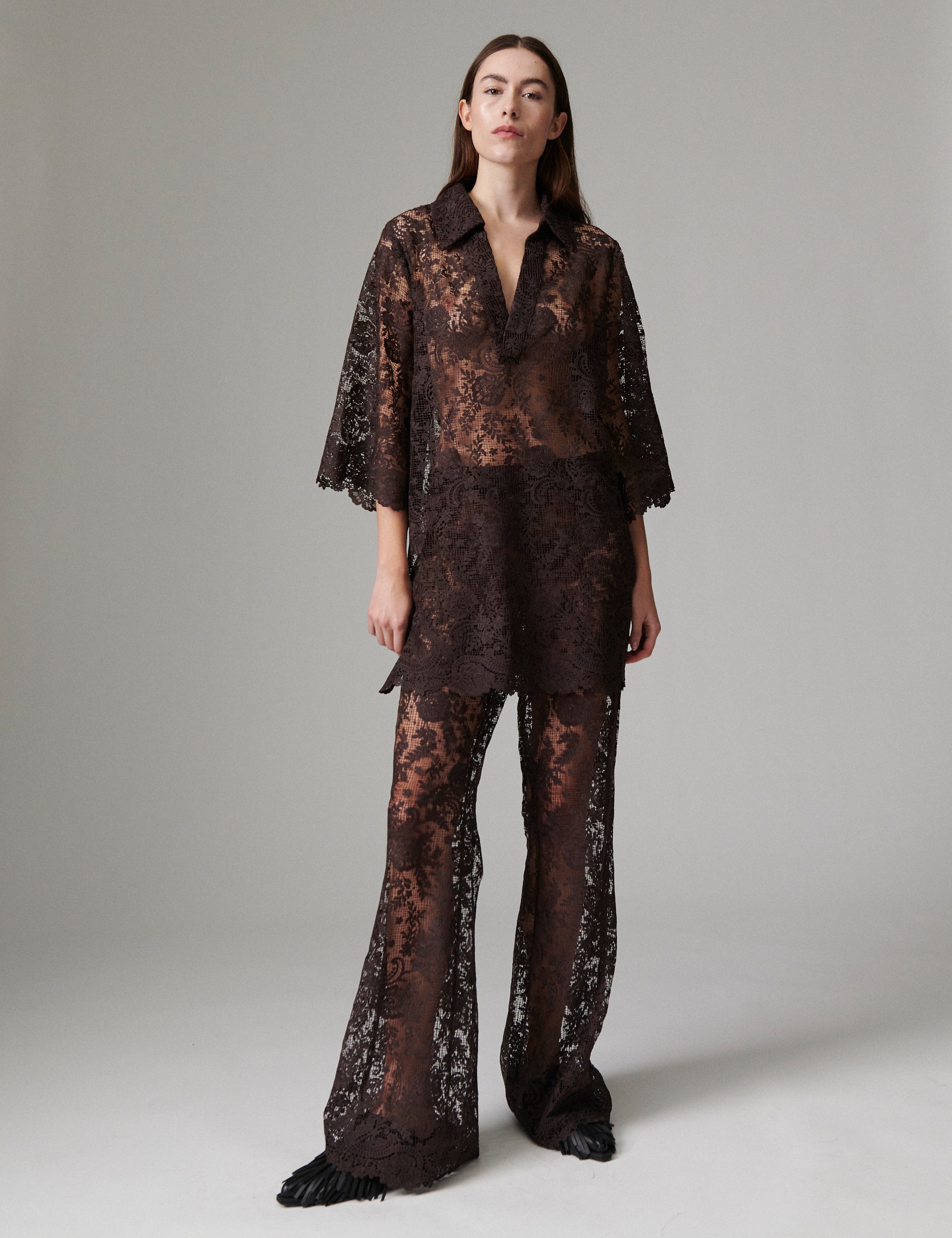 DAY Birger ét Mikkelsen Prima - Day Crochet - Tunic Tunic 190915 Coffee Bean