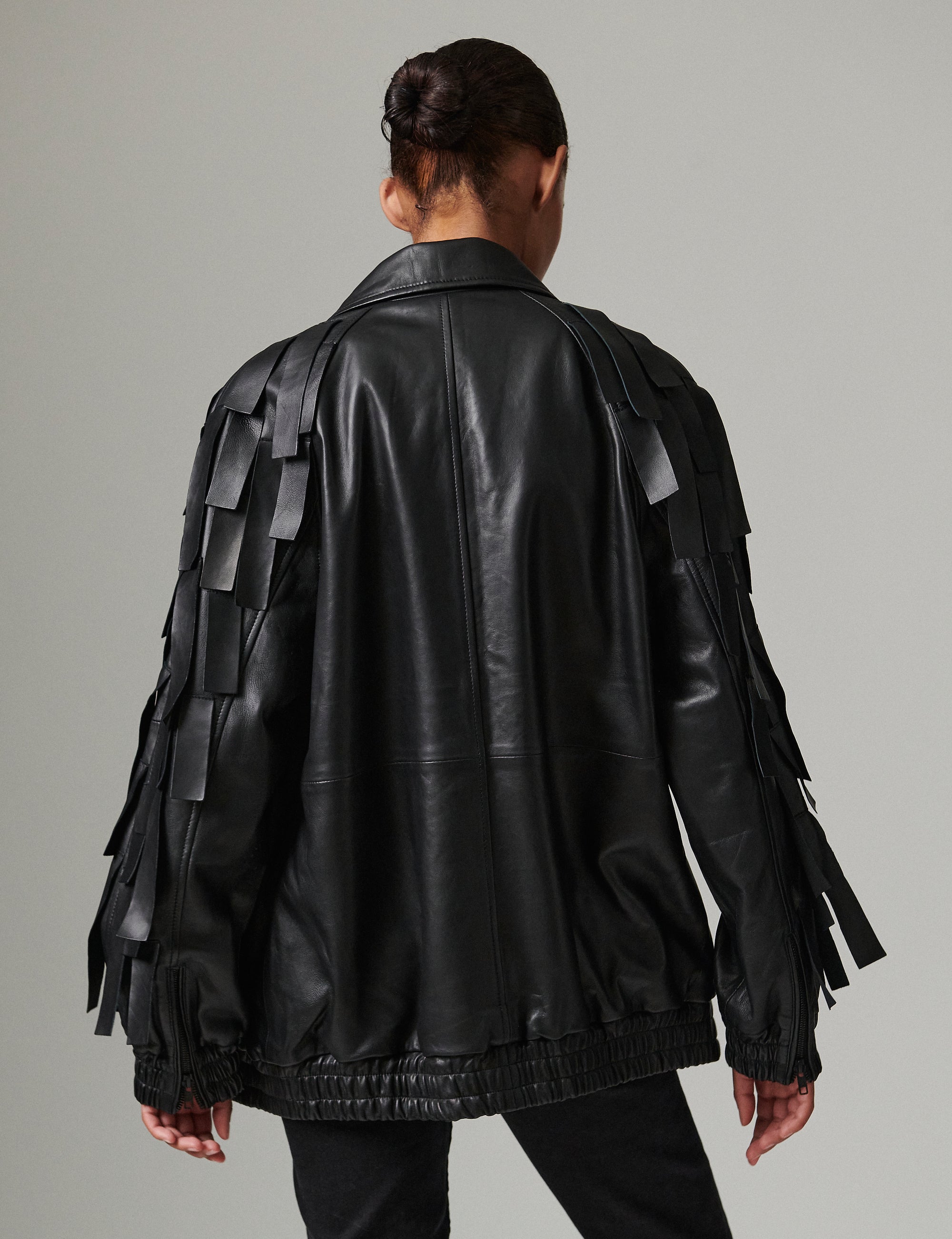 DAY Birger ét Mikkelsen Rafia - Soft Lamb Leather Jacket 190303 Black