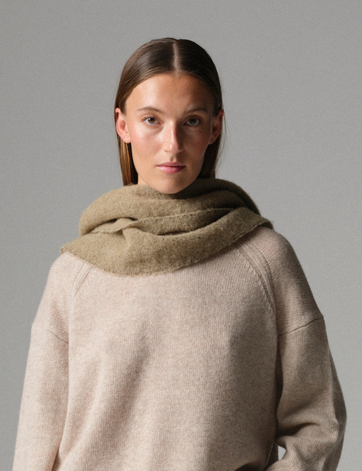 DAY Birger ét Mikkelsen Regina - Fluffy Feel - Scarf Accessories 500148 HUMUS MELANGE
