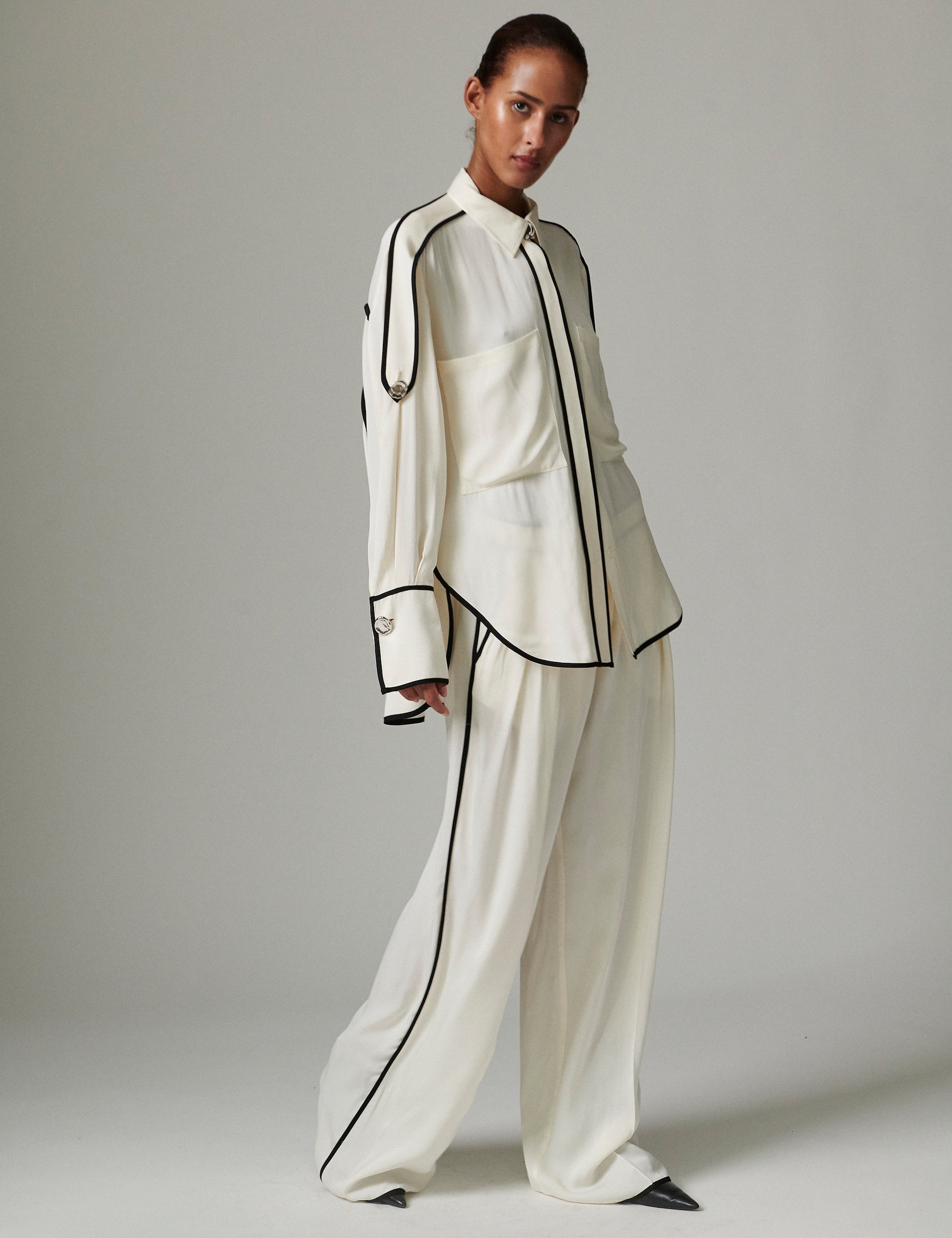 DAY Birger ét Mikkelsen Stello - Matte Crepe Shirts & Blouses 110605 JET STREAM