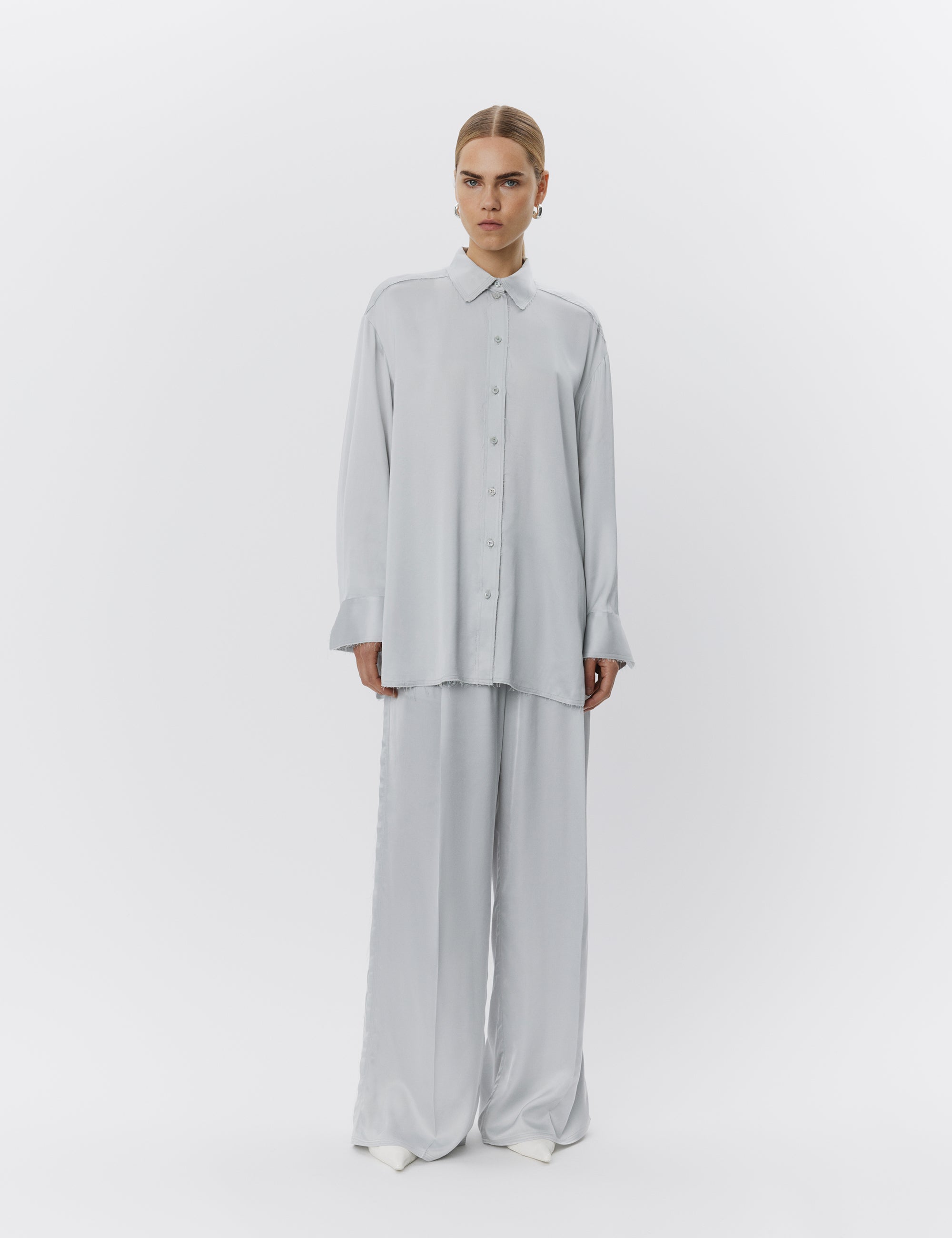 DAY Birger ét Mikkelsen Strong - Fluid viscose Shirts & Blouses 144206 PEARL BLUE