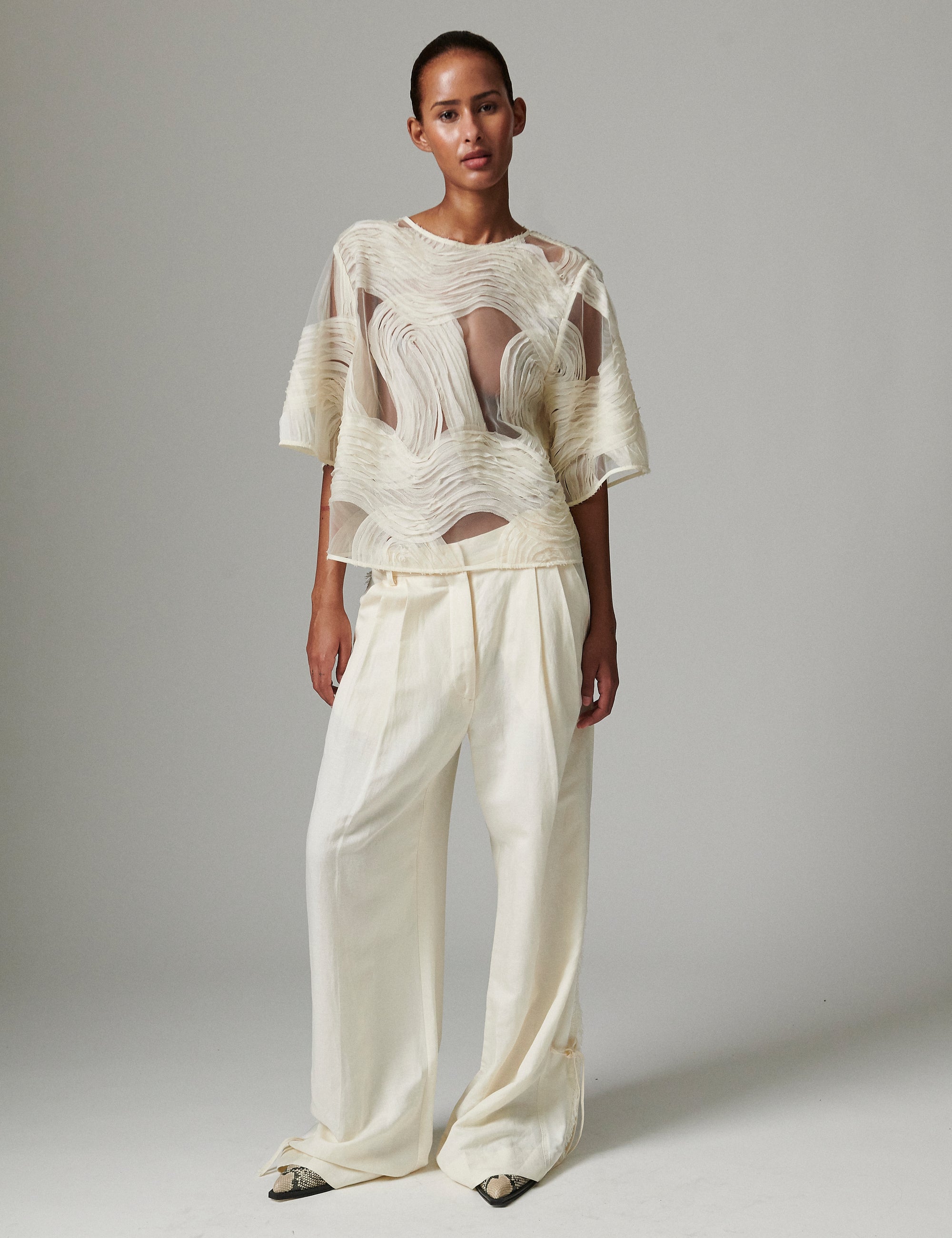 DAY Birger ét Mikkelsen Tatiana - Crochet Lacy Tops & T-Shirts 110605 JET STREAM