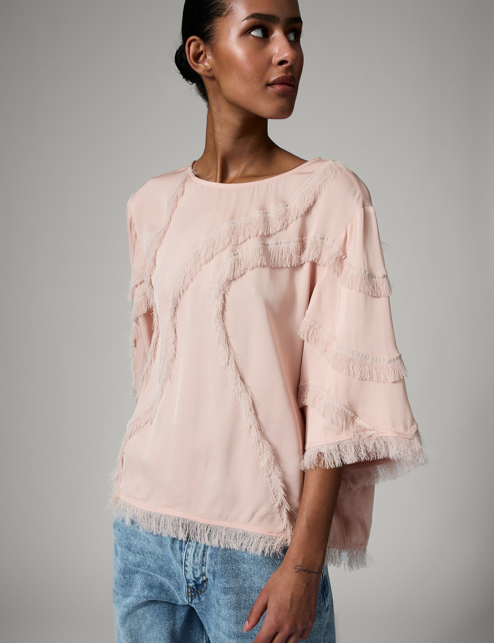 DAY Birger ét Mikkelsen Tatiana - Matte Crepe Tops & T-Shirts 141506 ROSE SMOKE