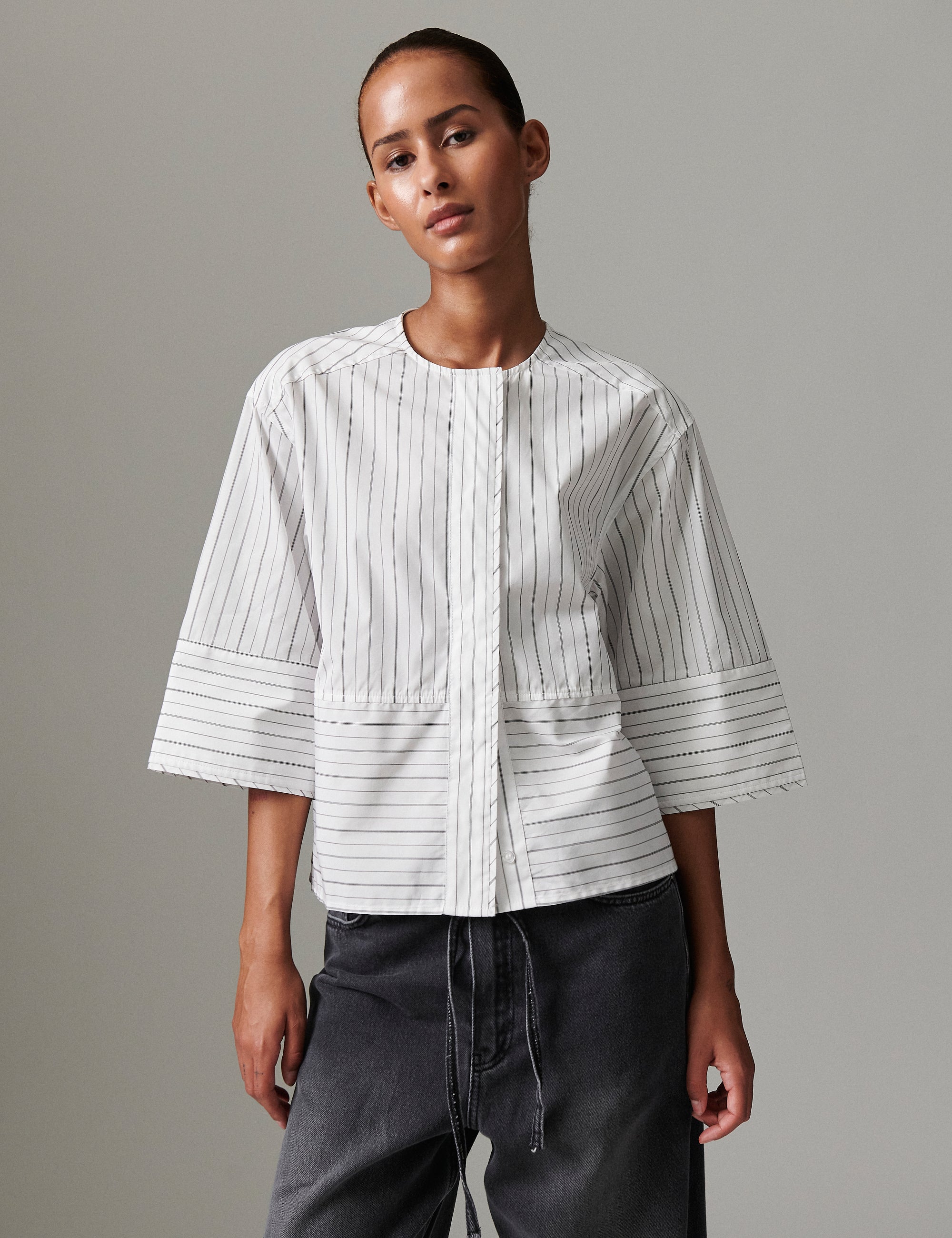 DAY Birger ét Mikkelsen Tully - Refined stripes Shirts & Blouses 110601 Bright White