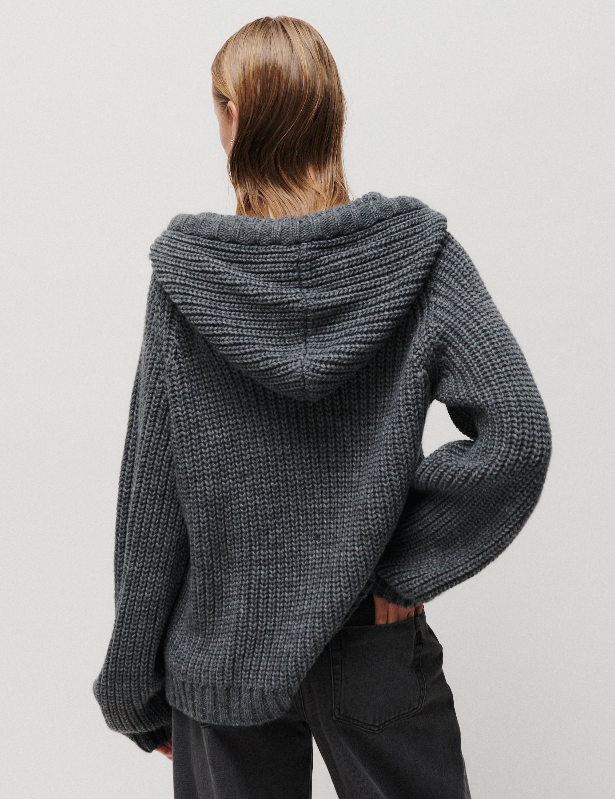 2NDDAY 2NDElman - Fluffy Mohair Cardigan 420130 Medium Grey Melange