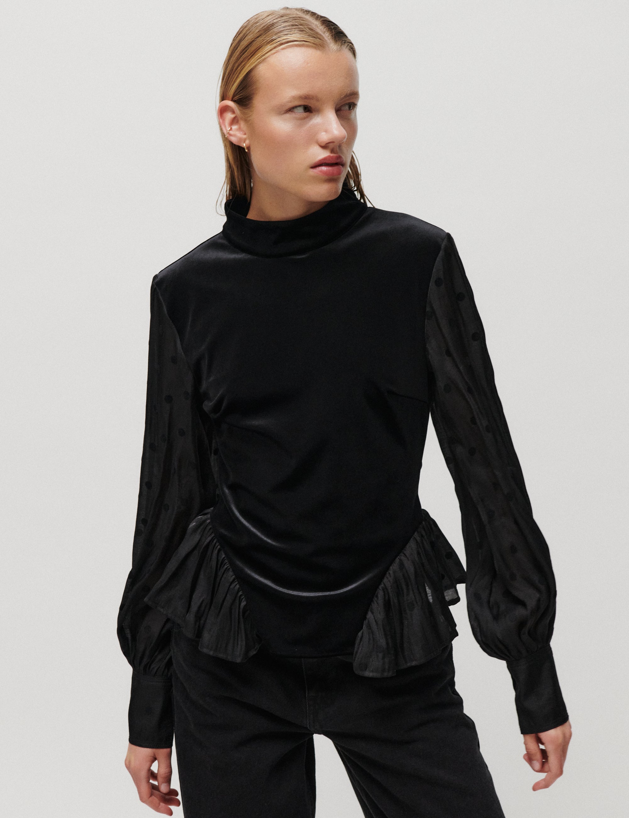 2NDDAY 2NDMarko - Dot Tenca Blouse 190303 Black