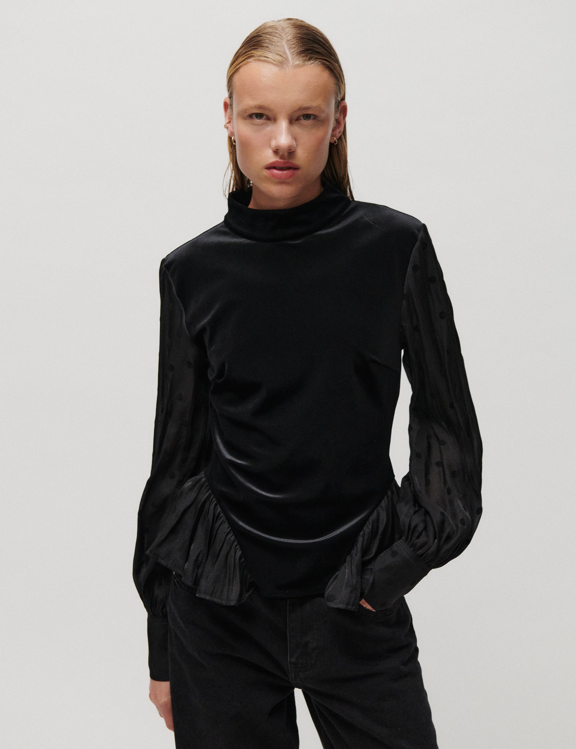 2NDDAY 2NDMarko - Dot Tenca Blouse 190303 Black