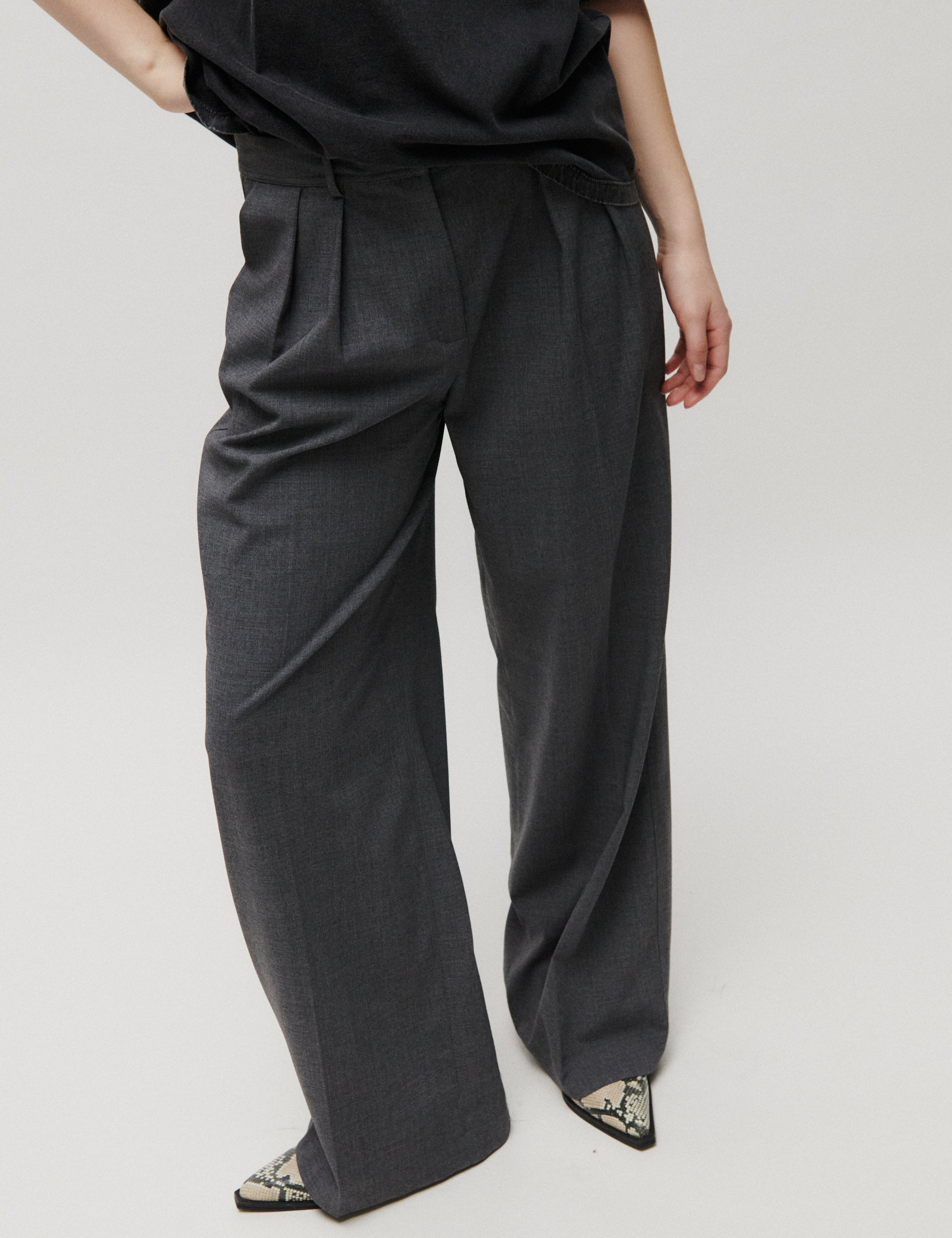 2NDDAY 2NDMille - Melange Suiting - Pants Pants 420129 Light Grey Melange