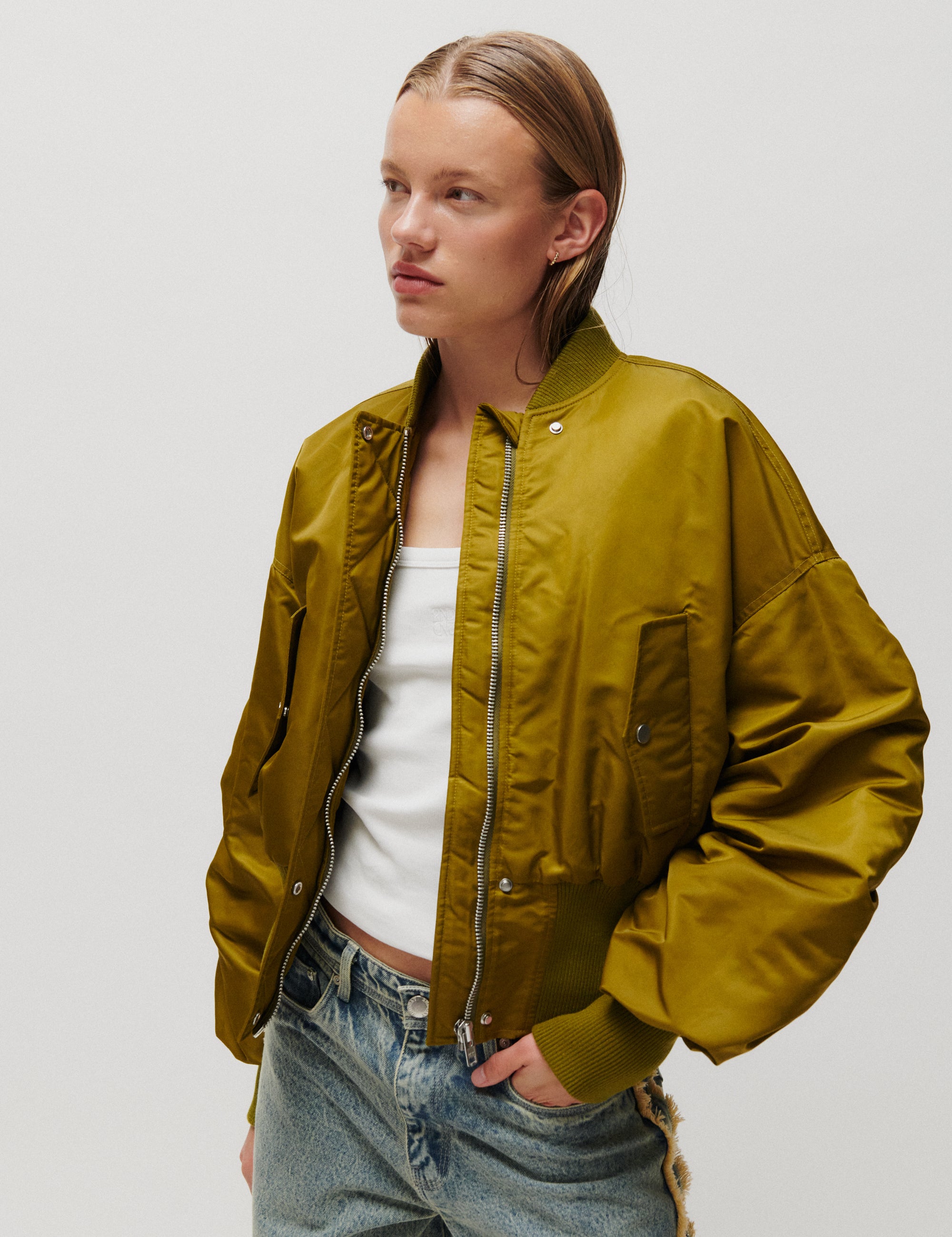 2NDDAY 2NDMir - Heavy Nylon Jacket 180627 Fir Green