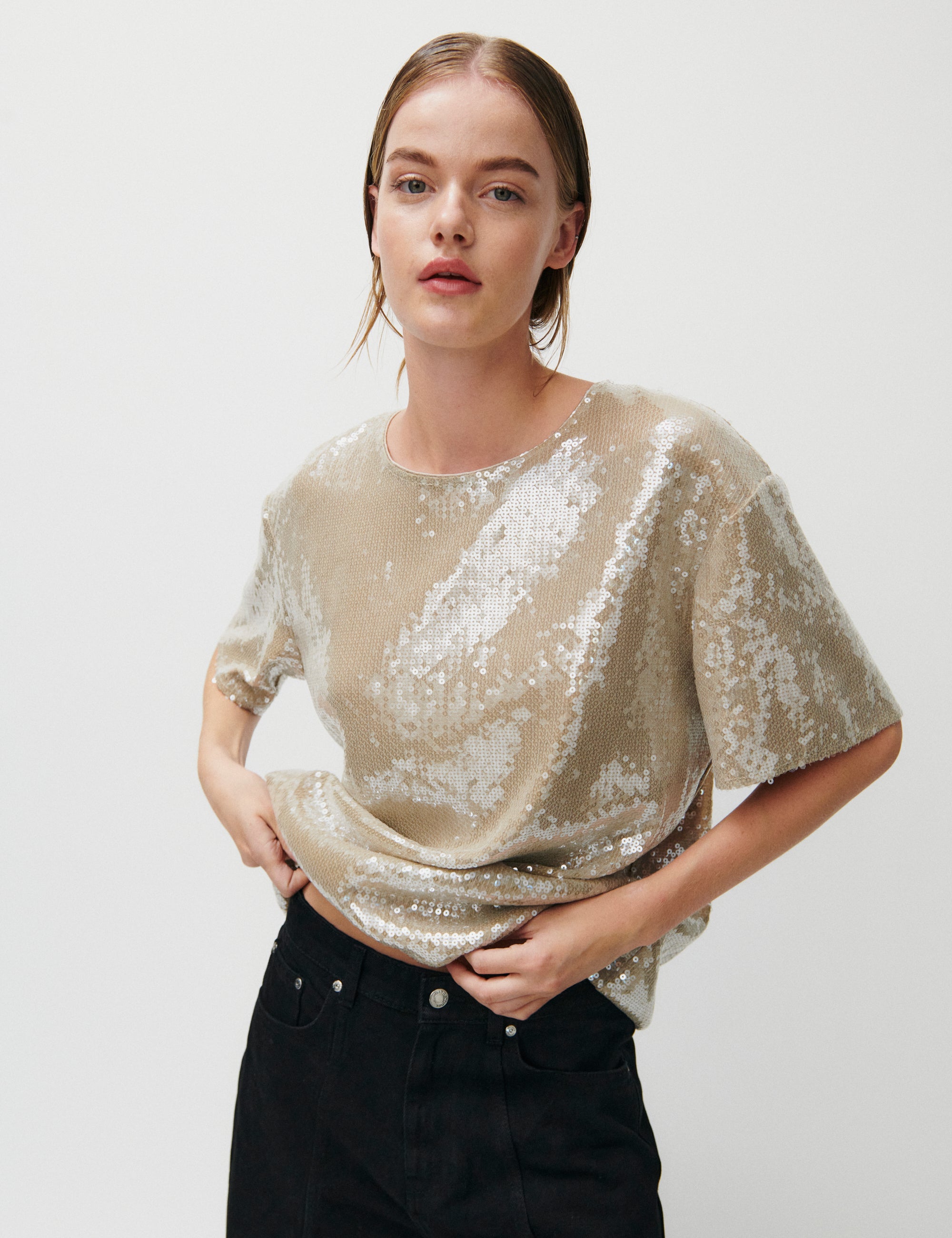 2NDDAY 2ND Aralum - Ombre Sequins Shirts & Blouses 141106 Peyote