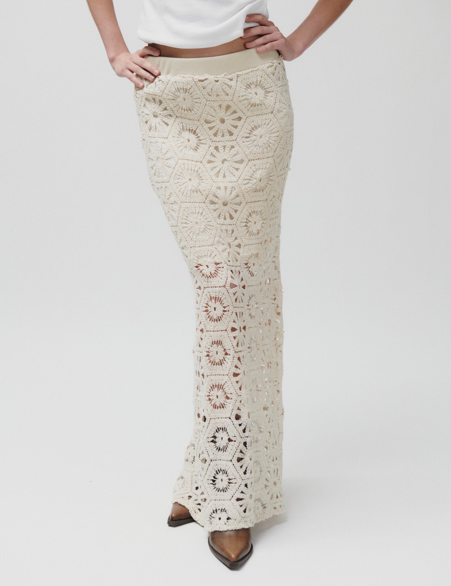 2NDDAY 2ND Austina - Dry Crochet Skirt 114801 TOFU