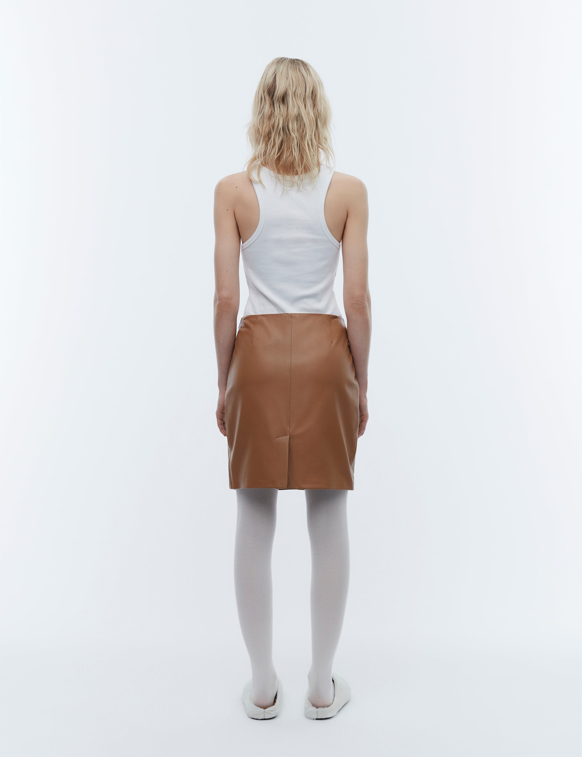 2NDDAY 2ND Ceciliana - Classic Leather Skirt Tobacco Brown 171327