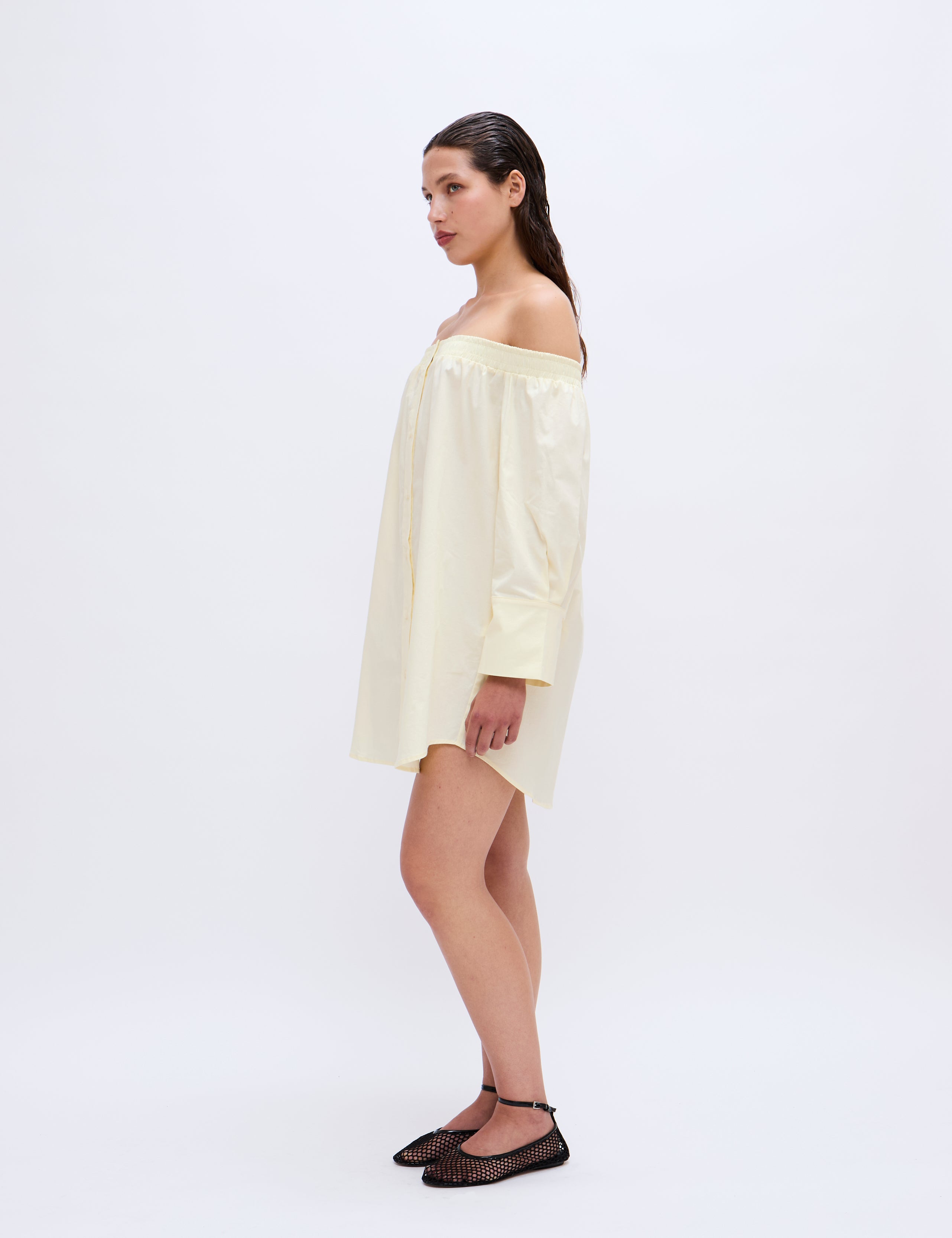 2NDDAY 2ND Christina - Poplin Dress 110617 Transparent Yellow