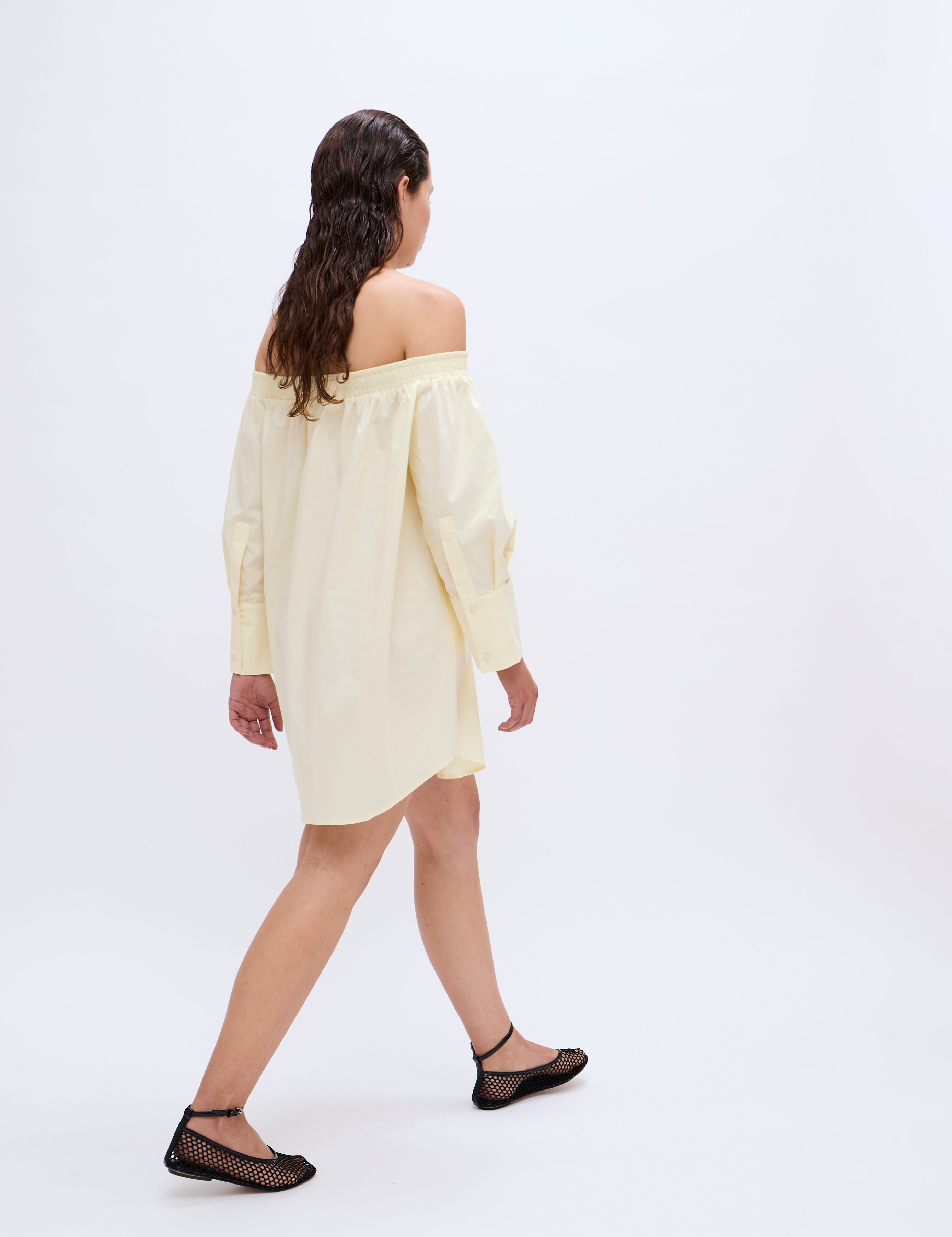 2NDDAY 2ND Christina - Poplin Dress 110617 Transparent Yellow