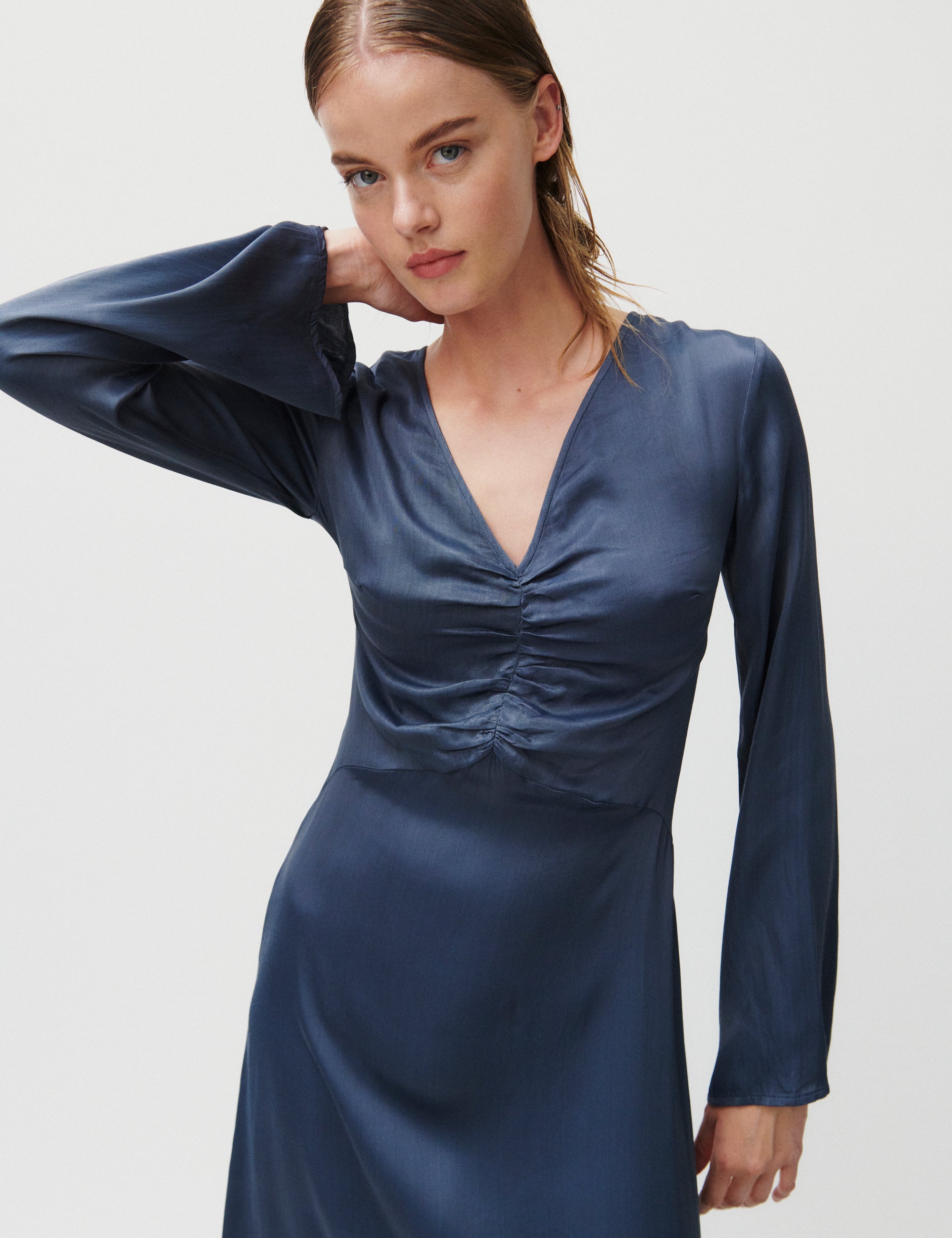 2NDDAY 2ND Gritt - Viscose Dress 183916 Flint stone