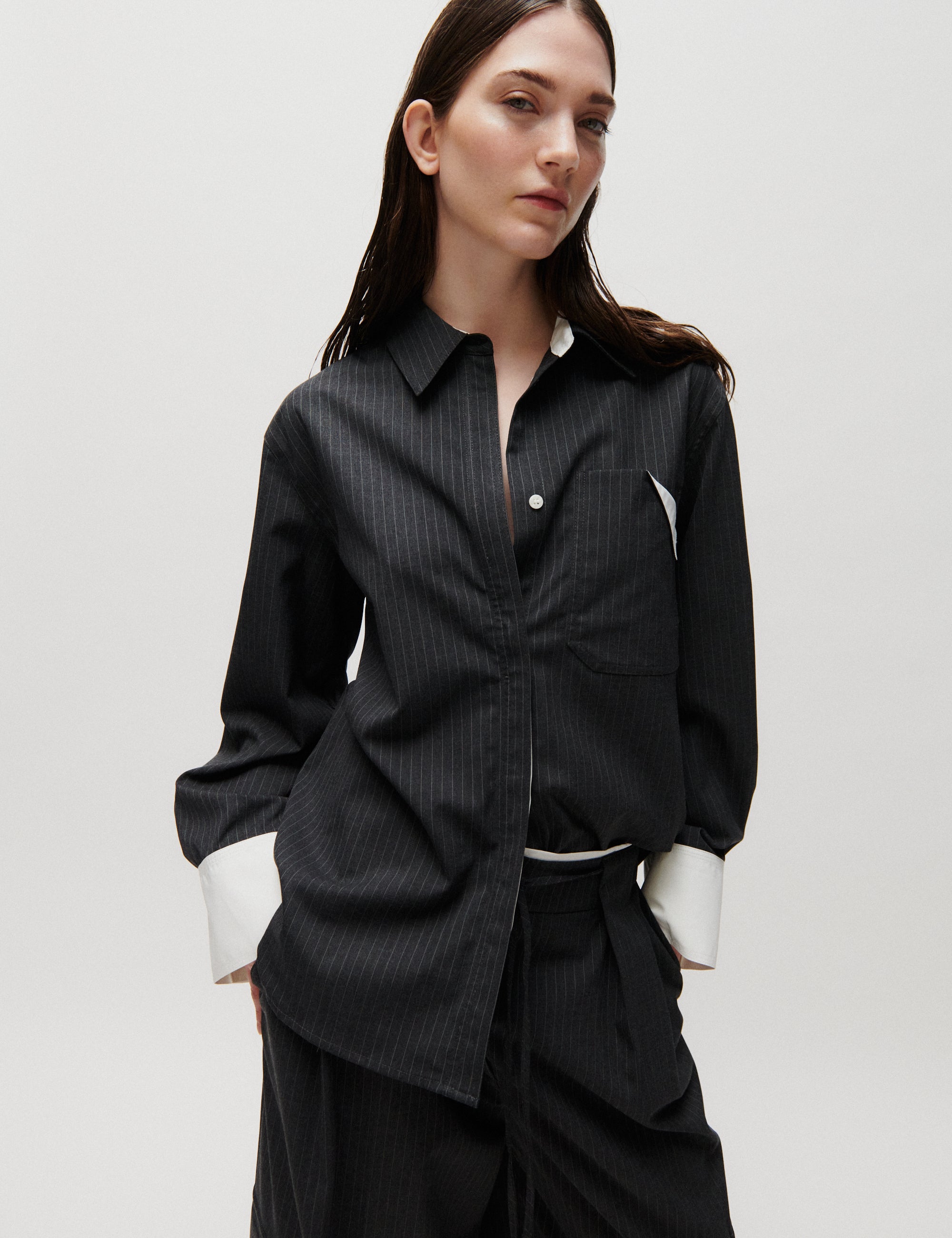 2NDDAY 2ND Ishii - Yarn Dye Suiting - Shirt Shirt 194205 Phantom