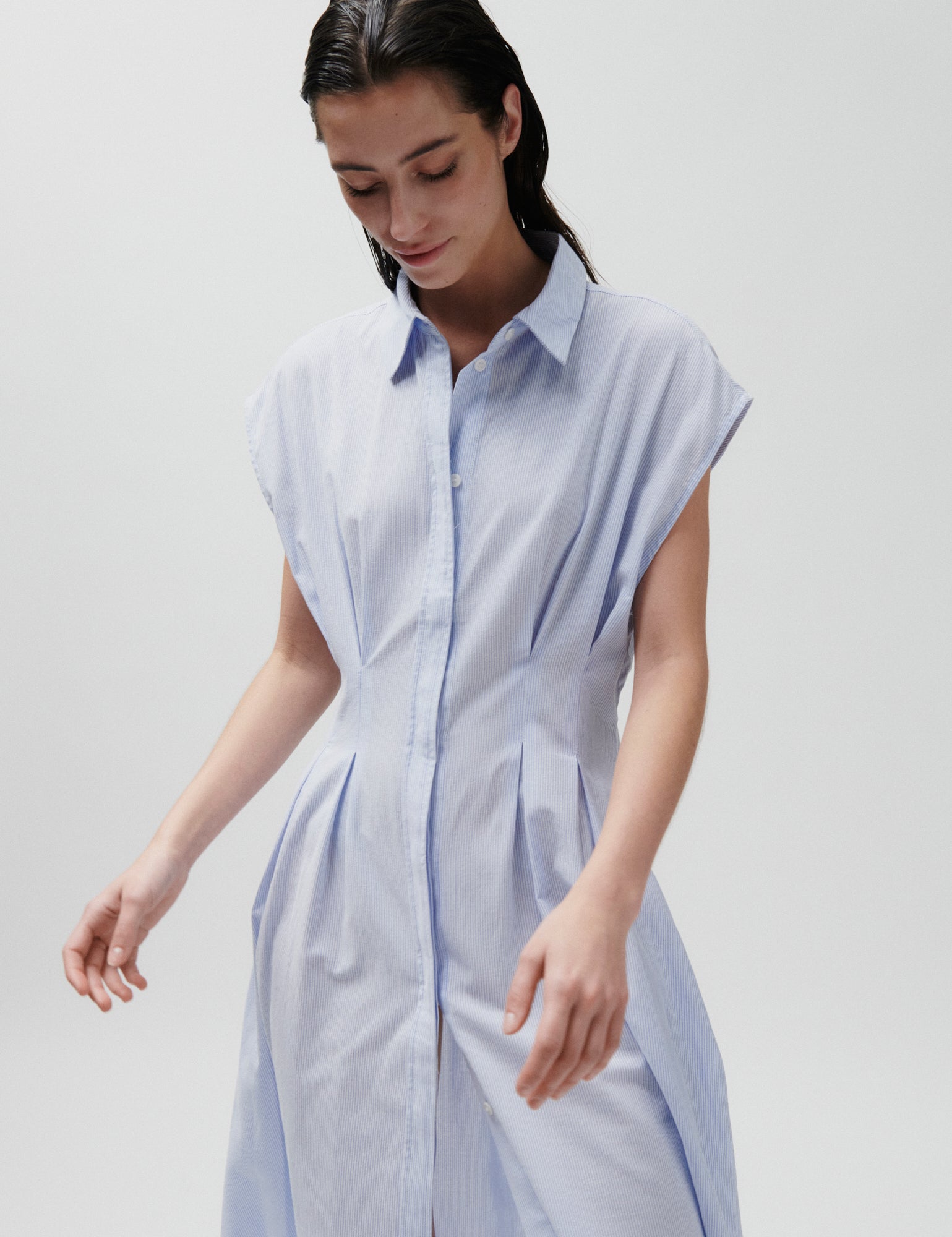 2NDDAY 2ND Jamie - Crisp Summer Shirting Dress 153919 Serenity