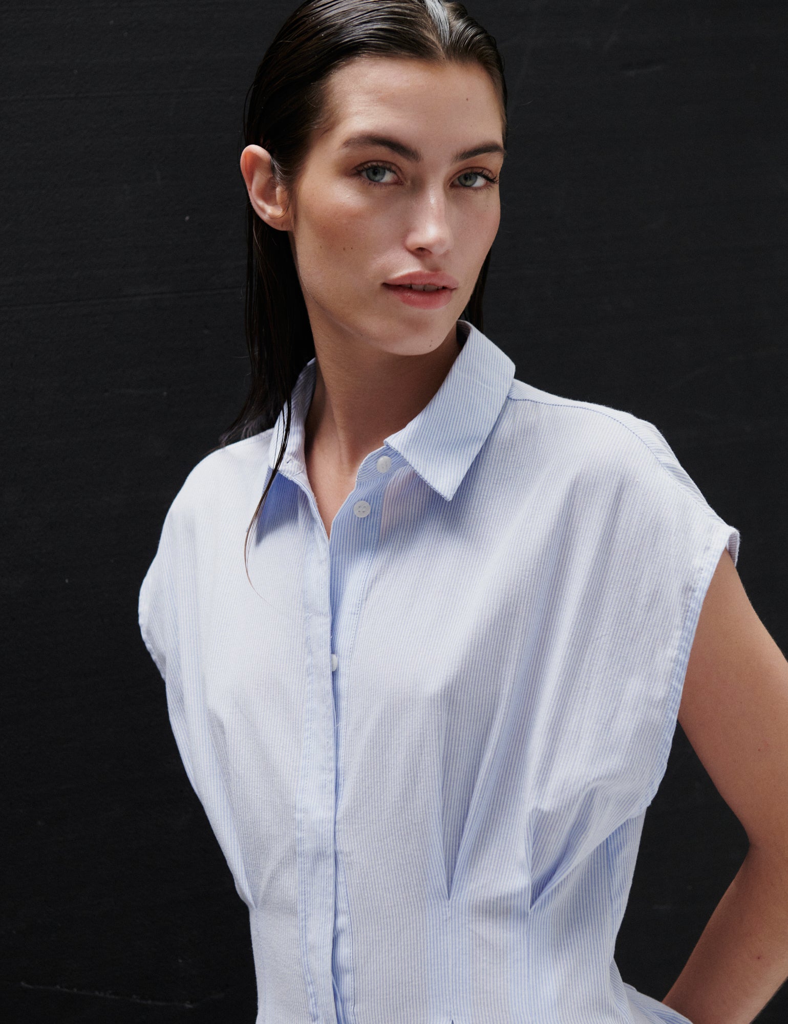 2NDDAY 2ND Jamie - Crisp Summer Shirting Dress 153919 Serenity